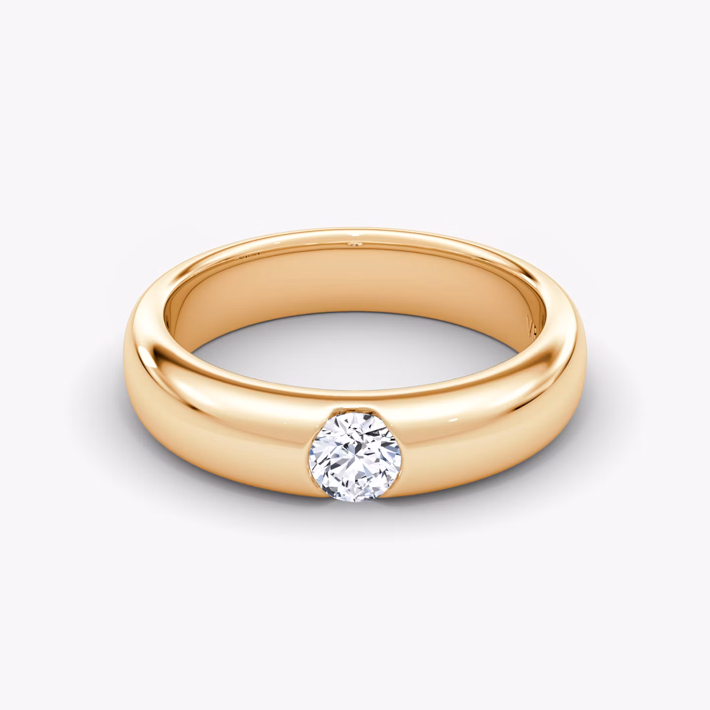 The Round Inlay Band Round Brilliant | Rose Gold