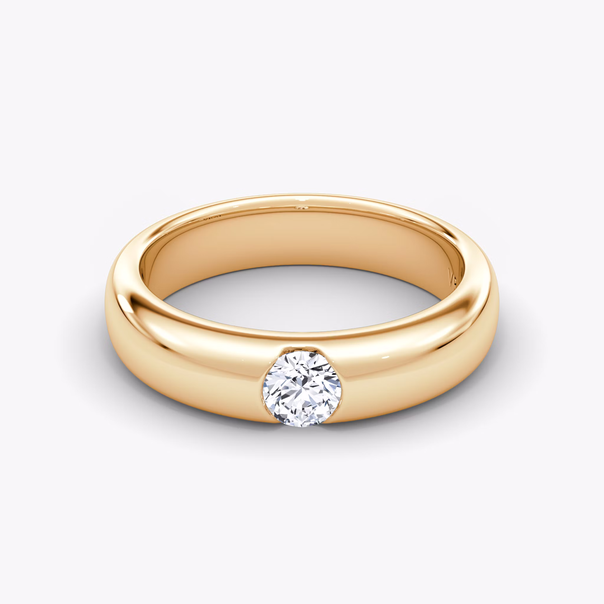 The Round Inlay Band Round Brilliant | Rose Gold