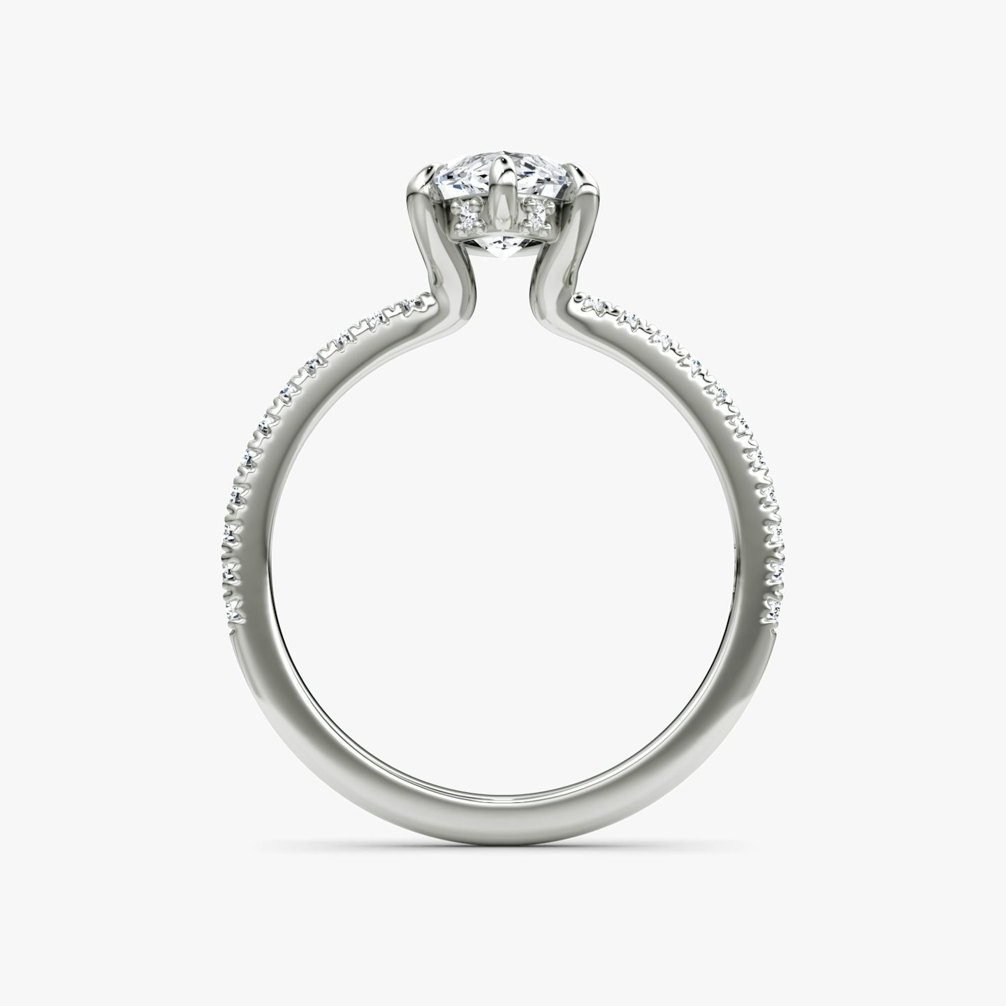 undefined | Marquise | 18k | Or blanc | bandAccent: Pavé | diamondOrientation: vertical | caratWeight: other
