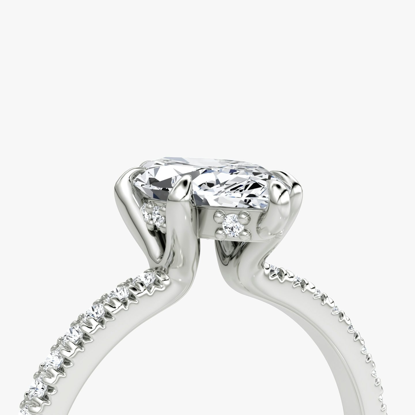 Floating Solitaire | Marquise | Platin | bandAccent: Mit Pavé-Besatz | diamondOrientation: vertical | caratWeight: other