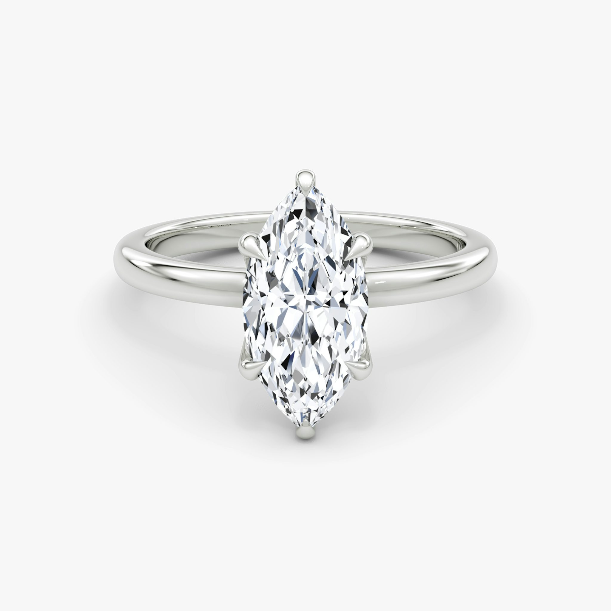 The Floating Solitaire | Marquise | Platinum | bandAccent: Plain | diamondOrientation: vertical | caratWeight: other