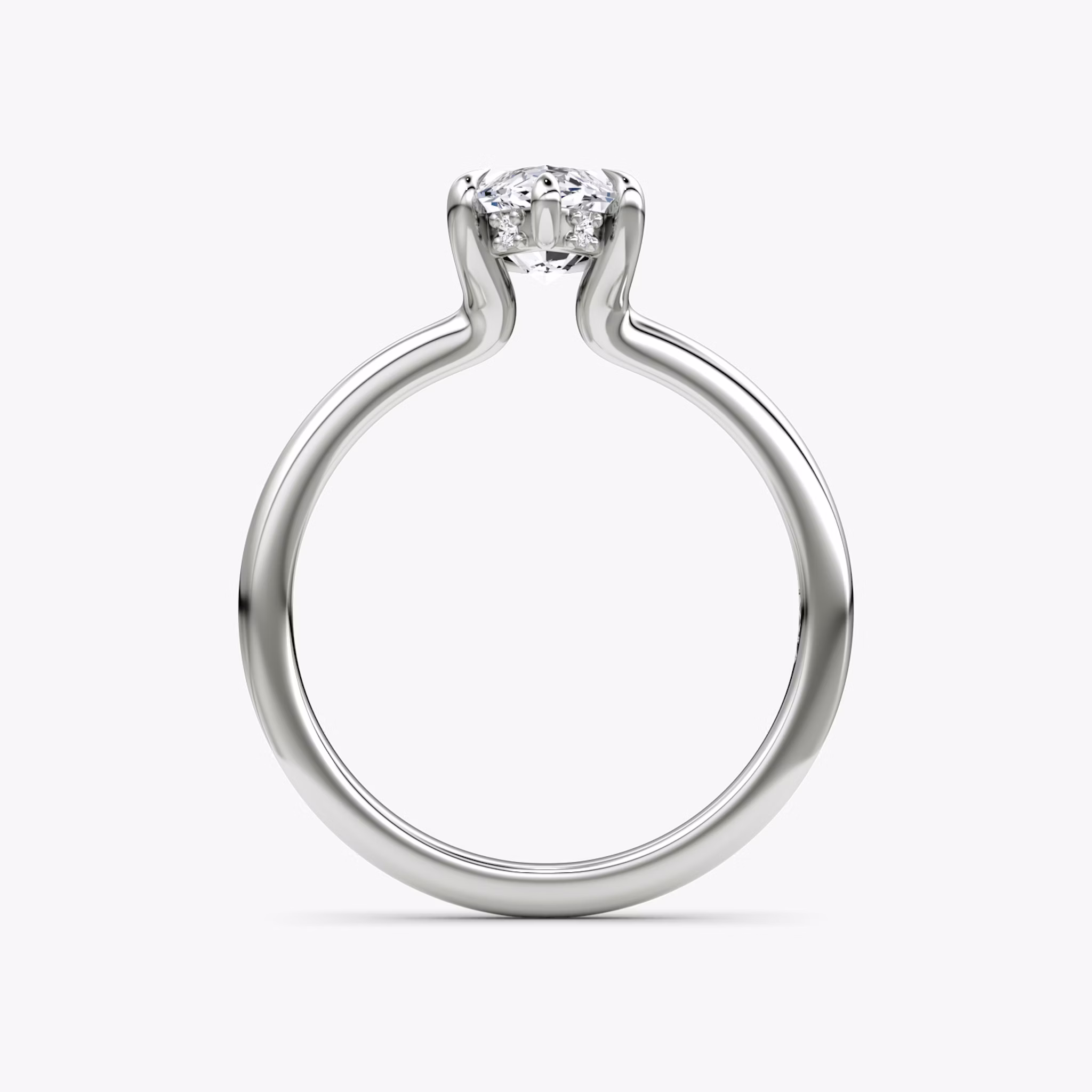 The Floating Solitaire | Marquise | Platinum | bandAccent: Plain | diamondOrientation: vertical | caratWeight: other