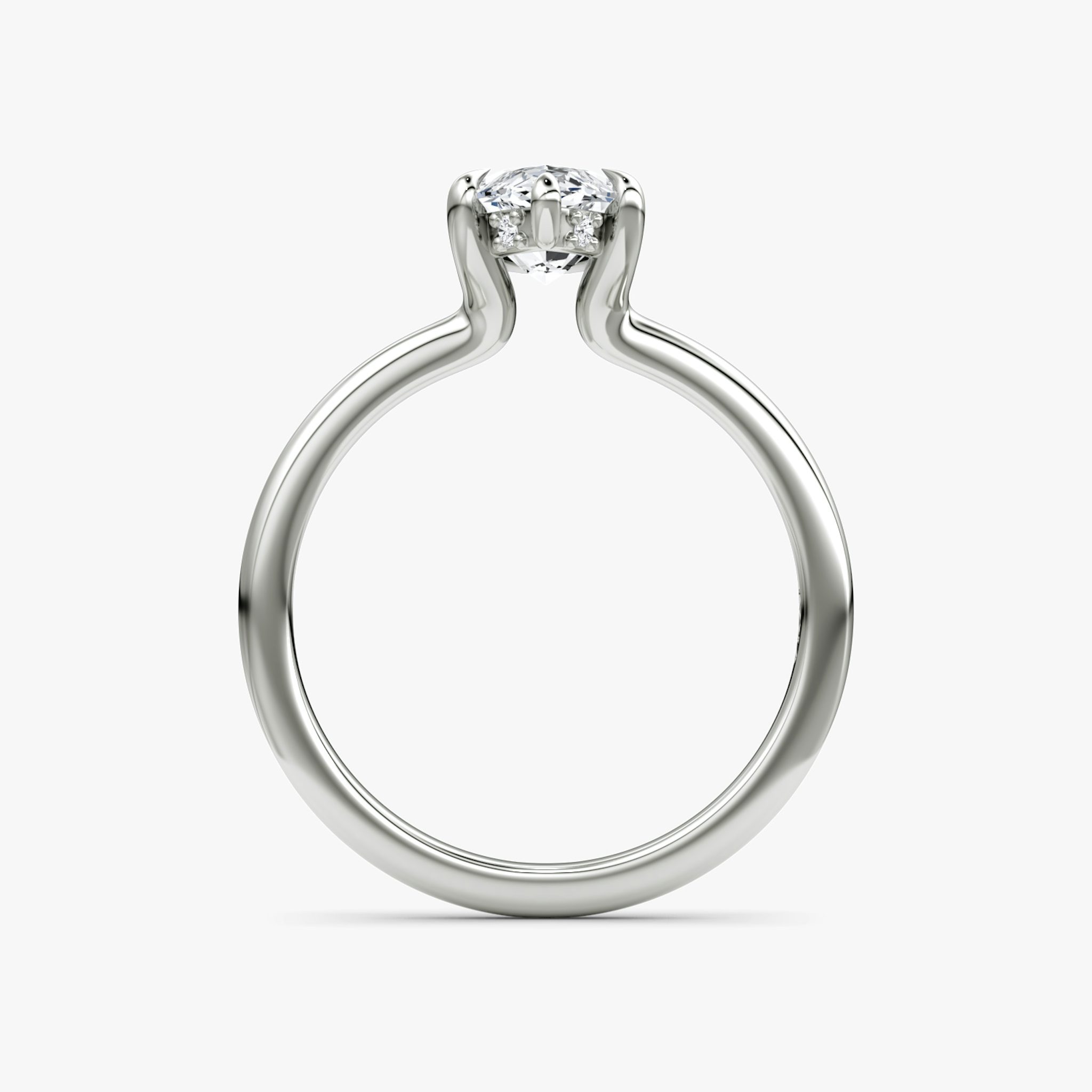 The Floating Solitaire | Marquise | Platinum | bandAccent: Plain | diamondOrientation: vertical | caratWeight: other
