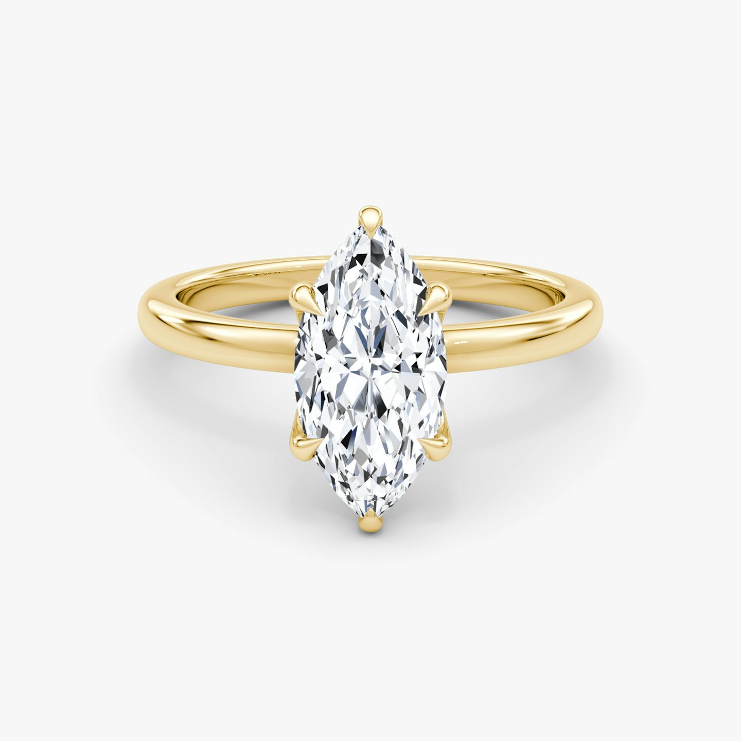 Floating Solitaire | Marquise | 18k | Gelbgold | bandAccent: Ohne Pavé-Besatz | diamondOrientation: vertical | caratWeight: other