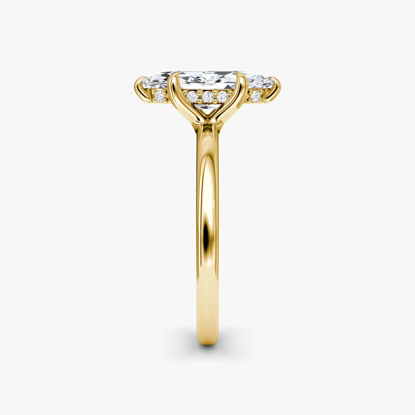 Floating Solitaire | Marquise | 18k | Gelbgold | bandAccent: Ohne Pavé-Besatz | diamondOrientation: vertical | caratWeight: other