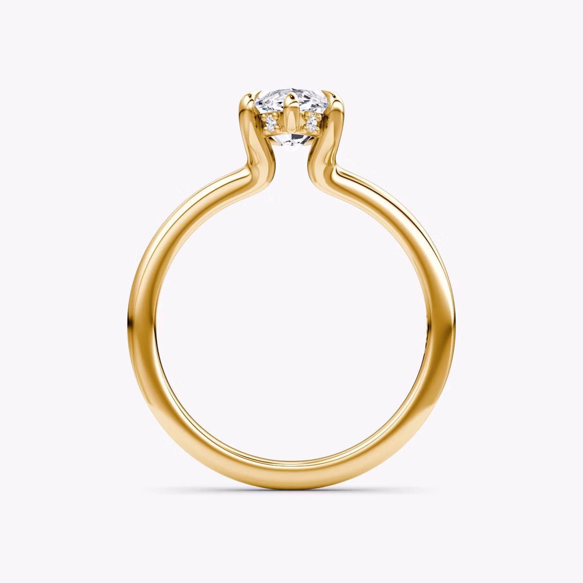 The Floating Solitaire | Marquise | 18k | Yellow Gold | bandAccent: Plain | diamondOrientation: vertical | caratWeight: other
