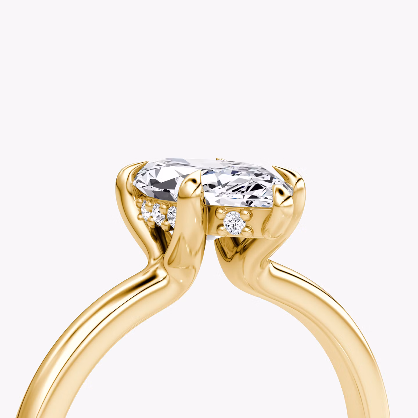 Floating Solitaire | Marquise | 18k | Gelbgold | bandAccent: Ohne Pavé-Besatz | diamondOrientation: vertical | caratWeight: other