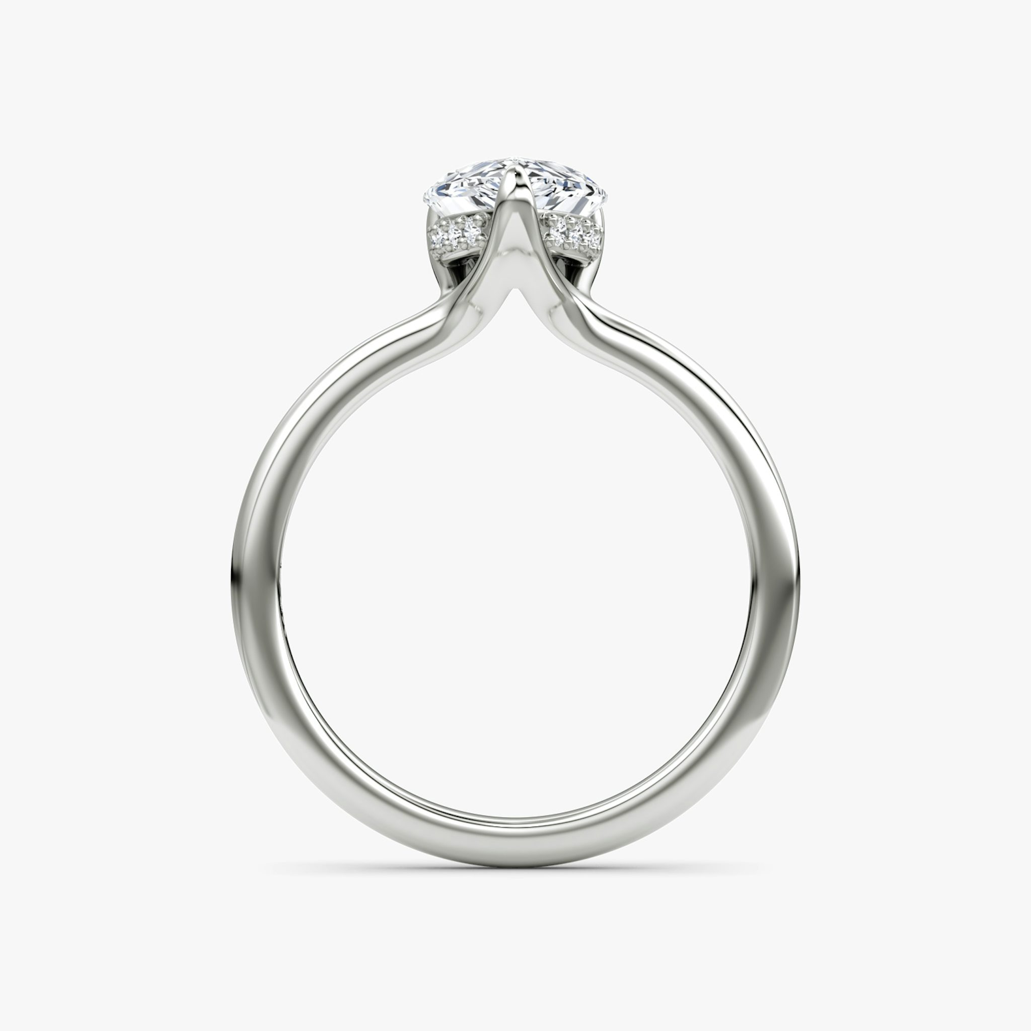 The Floating Solitaire | Pear | Platinum | bandAccent: Plain | diamondOrientation: vertical | caratWeight: other