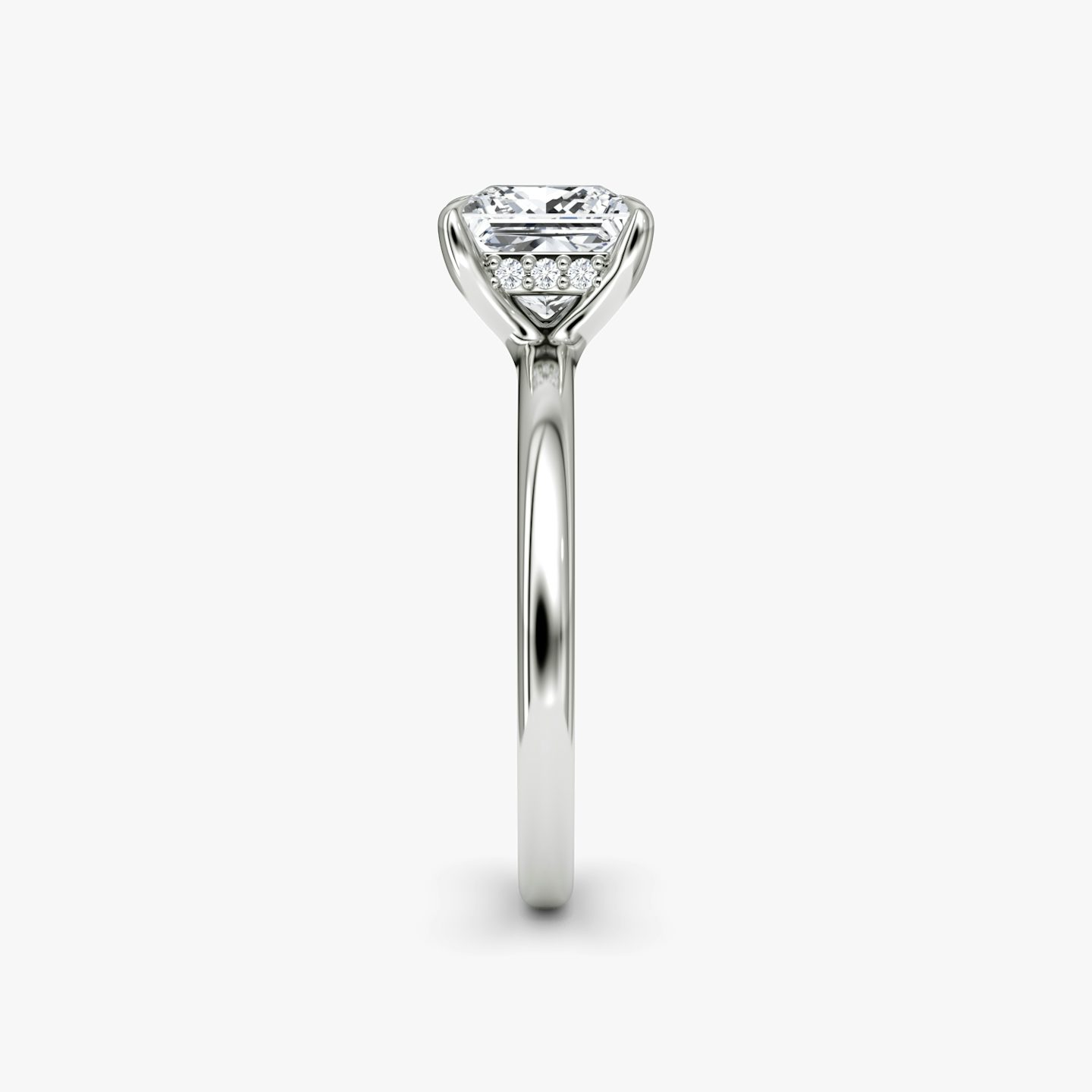 The Floating Solitaire | Princess | Platinum | bandAccent: Plain | diamondOrientation: vertical | caratWeight: other