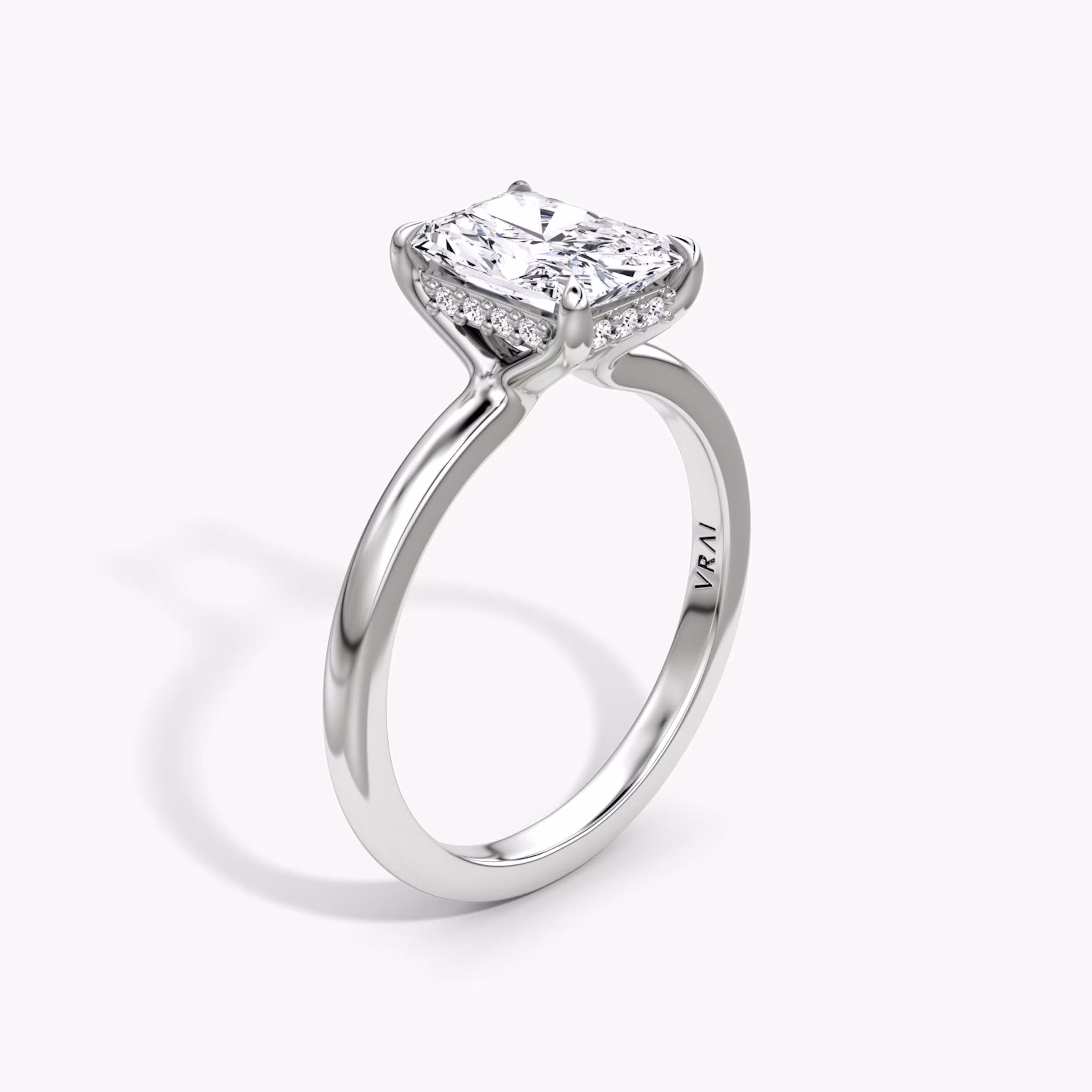 Anillo de compromiso Floating Solitario.