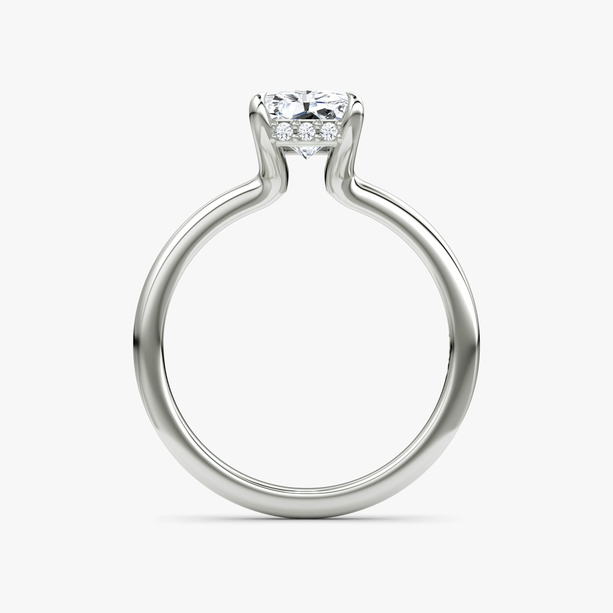 The Floating Solitaire | Radiant | Platinum | bandAccent: Plain | diamondOrientation: vertical | caratWeight: other