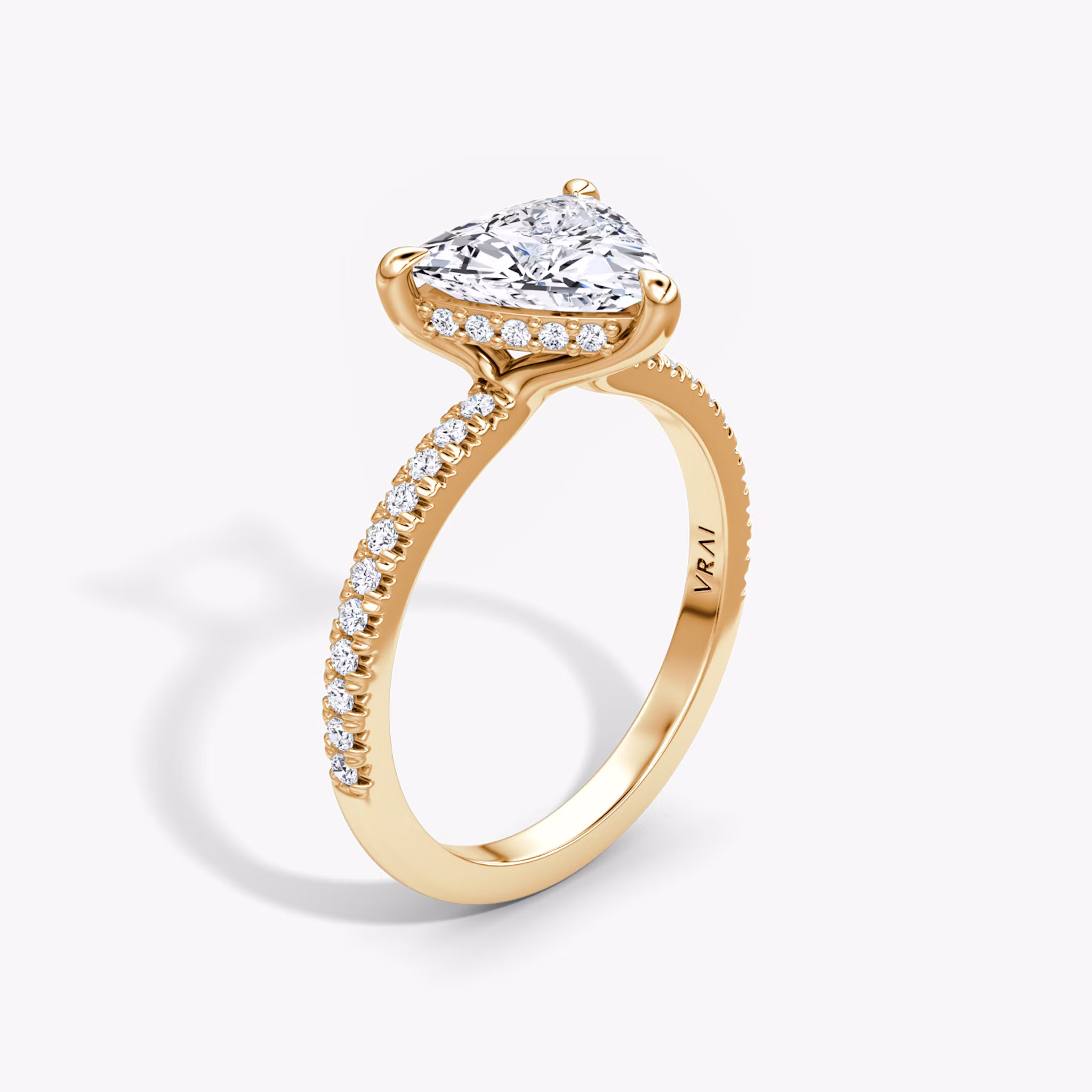 The Floating Solitaire Trillion | Rose Gold