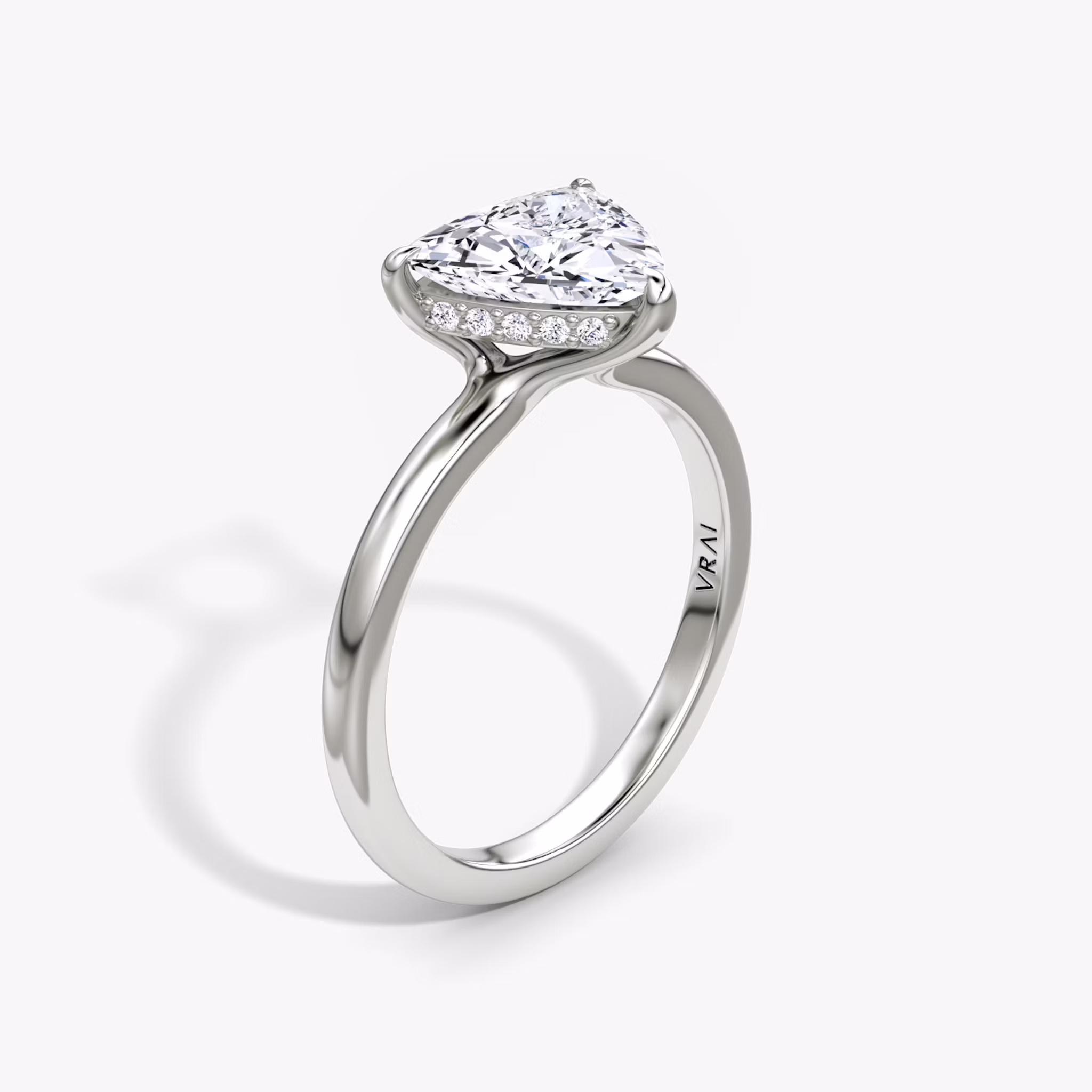 Floating Solitaire Trillion | Platinum