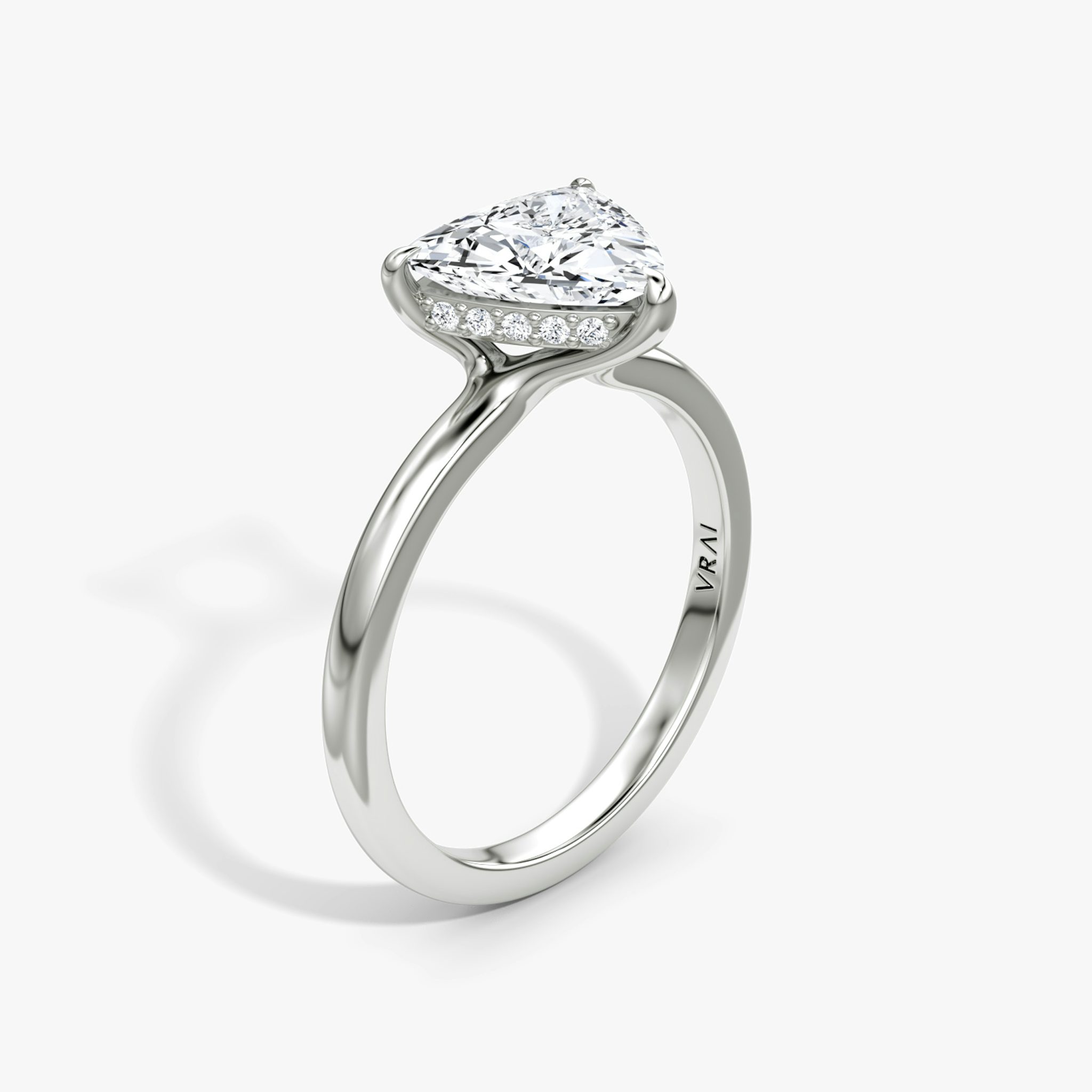 The Floating Solitaire | Trillion | Platinum | bandAccent: Plain | diamondOrientation: vertical | caratWeight: other