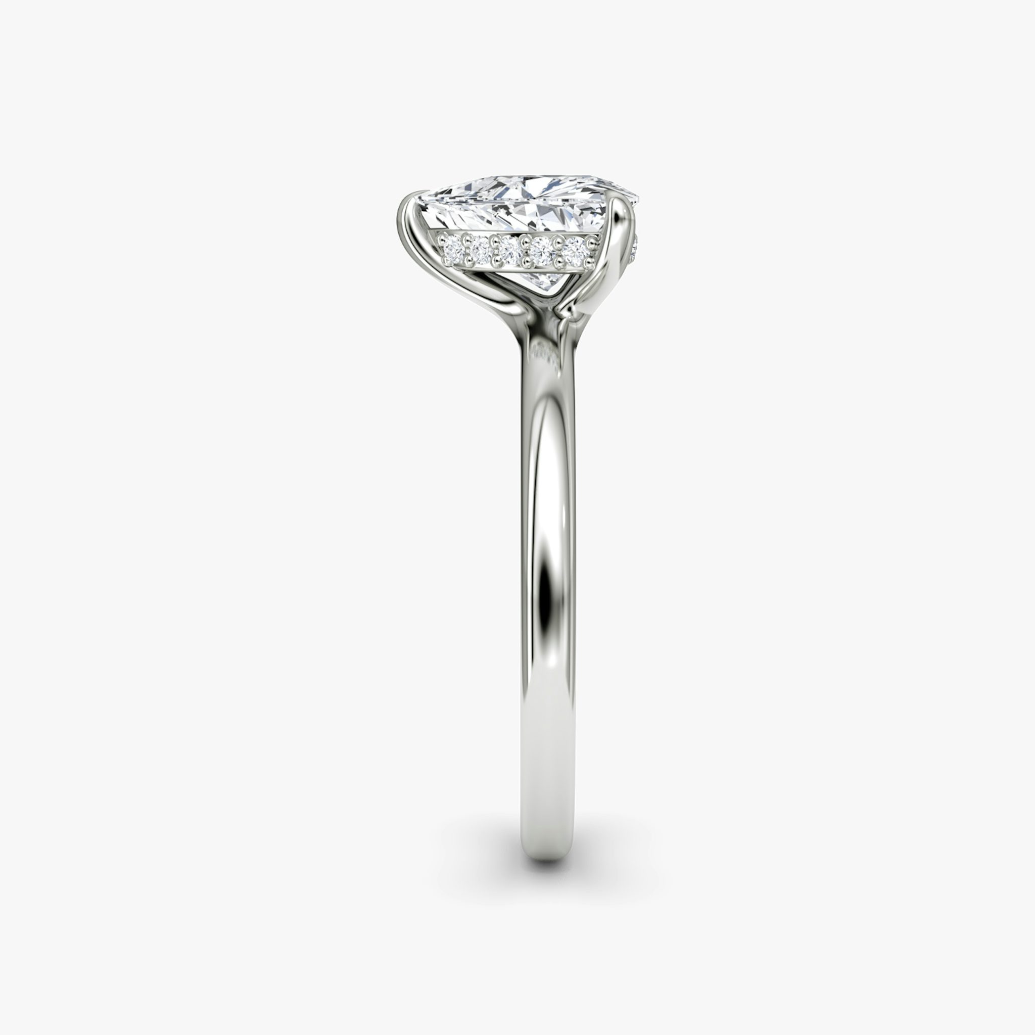 The Floating Solitaire | Trillion | Platinum | bandAccent: Plain | diamondOrientation: vertical | caratWeight: other