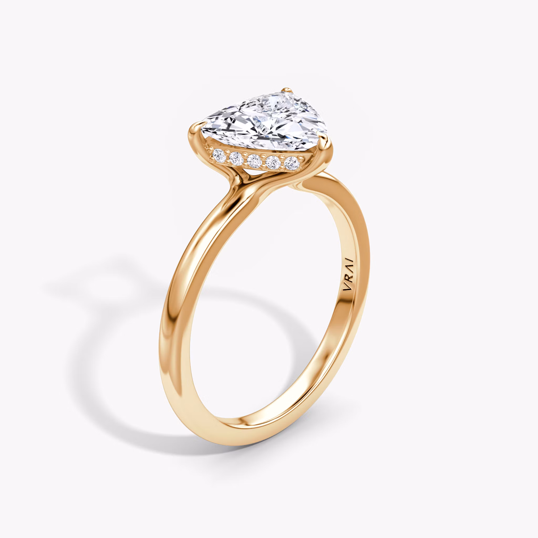 Floating Solitaire Trillion | Rose Gold