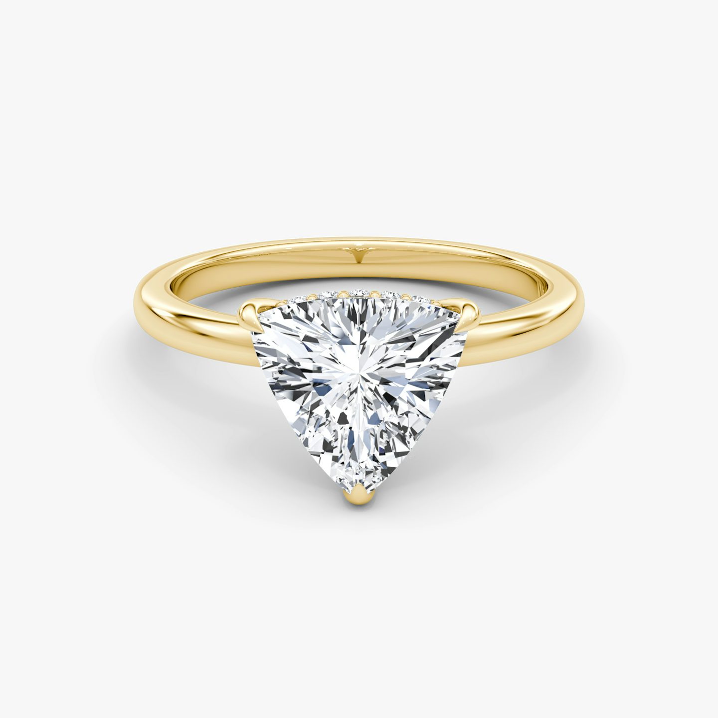 Floating Solitaire | Trillant | 18k | Gelbgold | bandAccent: Ohne Pavé-Besatz | diamondOrientation: vertical | caratWeight: other