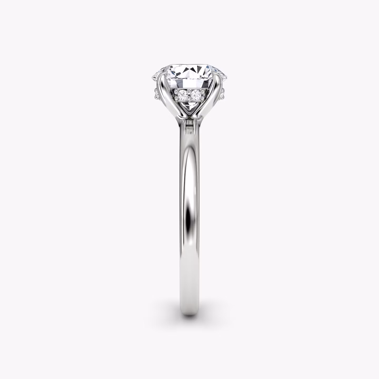 Anillo de compromiso Floating Solitaire | Brillante | 18k | Oro blanco | bandAccent: Simple | caratWeight: 1.5ct | diamondOrientation: vertical