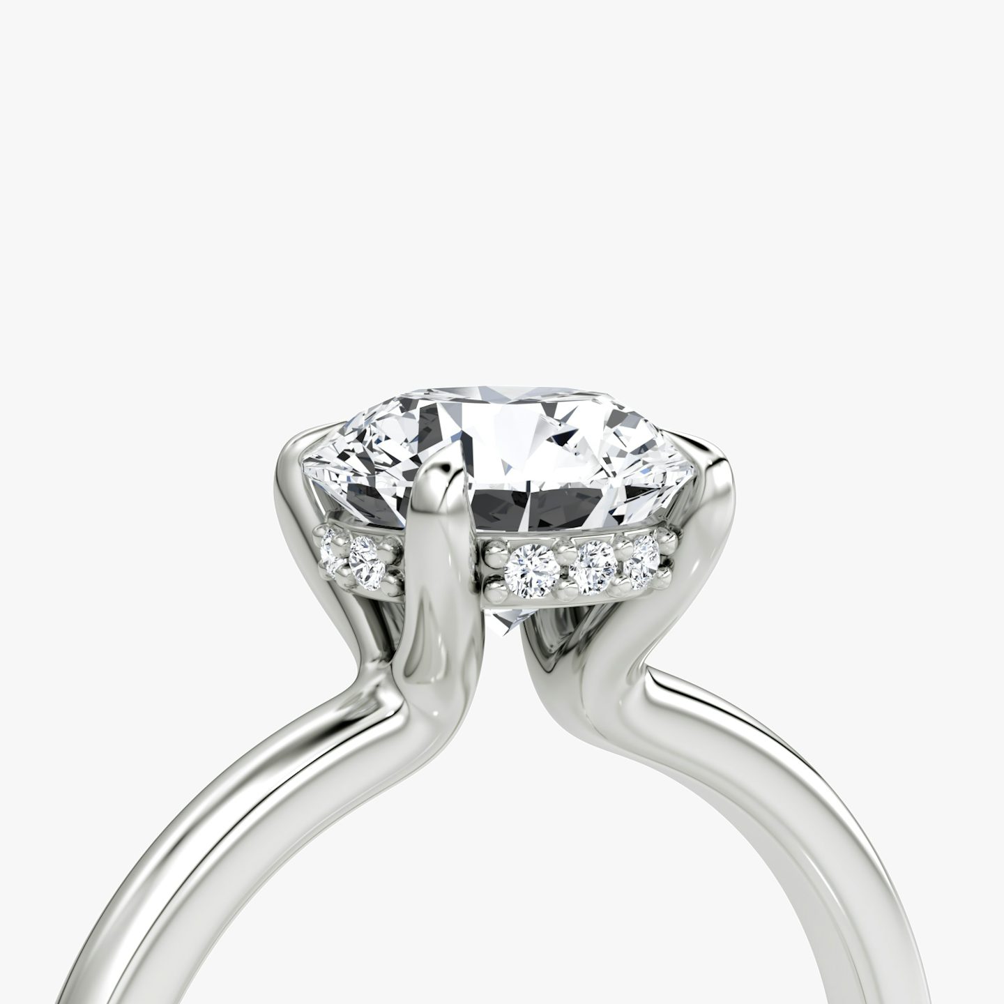 Anillo de compromiso Floating Solitaire | Brillante | 18k | Oro blanco | bandAccent: Simple | caratWeight: 1.5ct | diamondOrientation: vertical