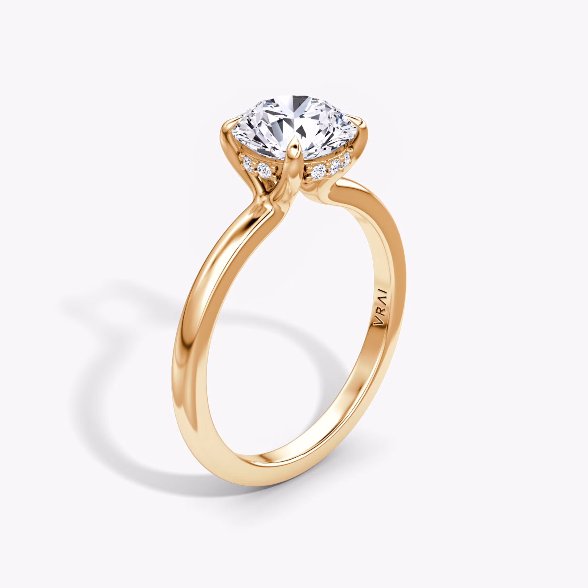 Floating Solitaire Round Brilliant | Rose Gold