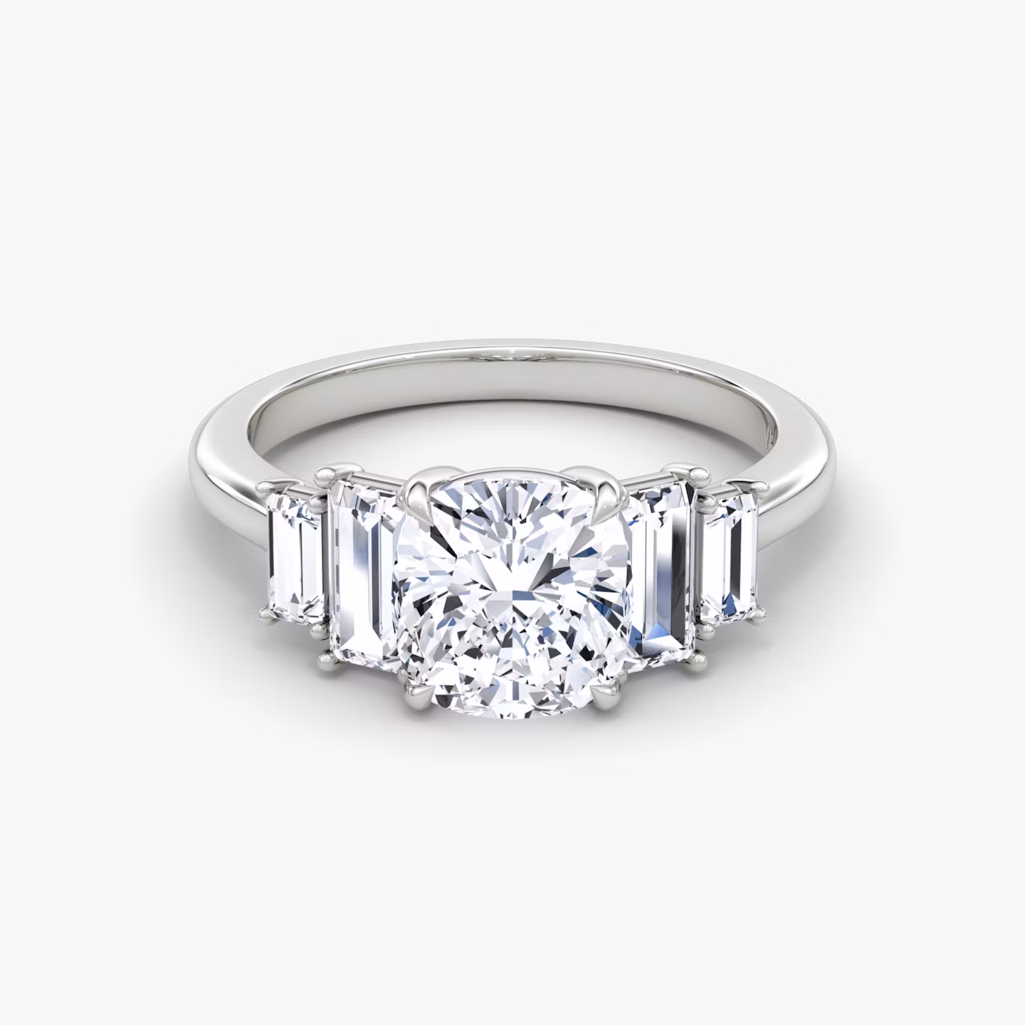 The Five Stone Heirloom Cushion | White Gold