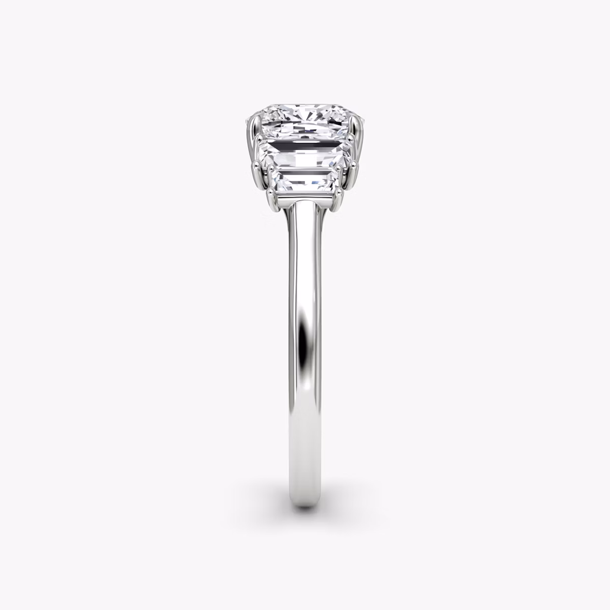 The Five Stone Heirloom | Cushion | Platinum | bandAccent: Plain | diamondOrientation: vertical | caratWeight: other