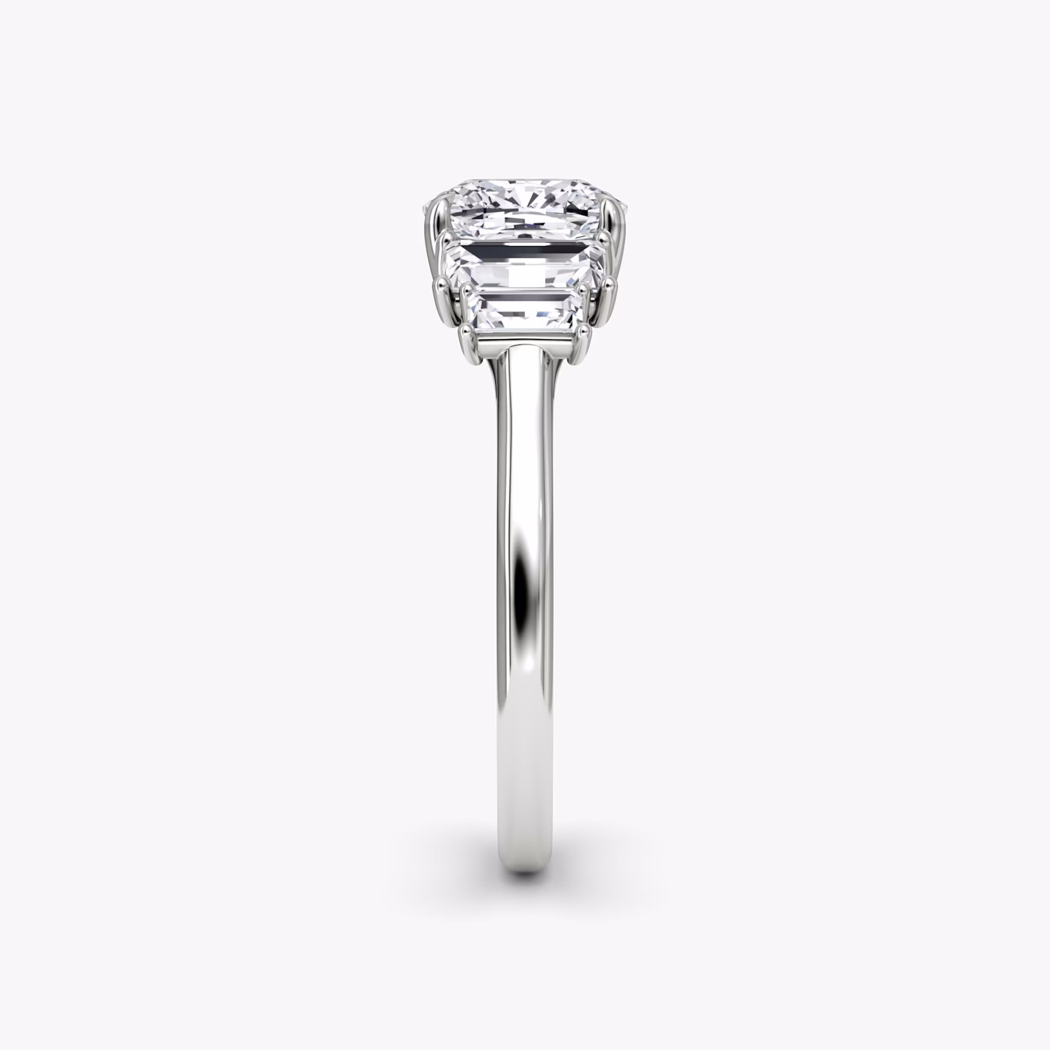 The Five Stone Heirloom | Cushion | 18k | White Gold | bandAccent: Plain | diamondOrientation: vertical | caratWeight: other
