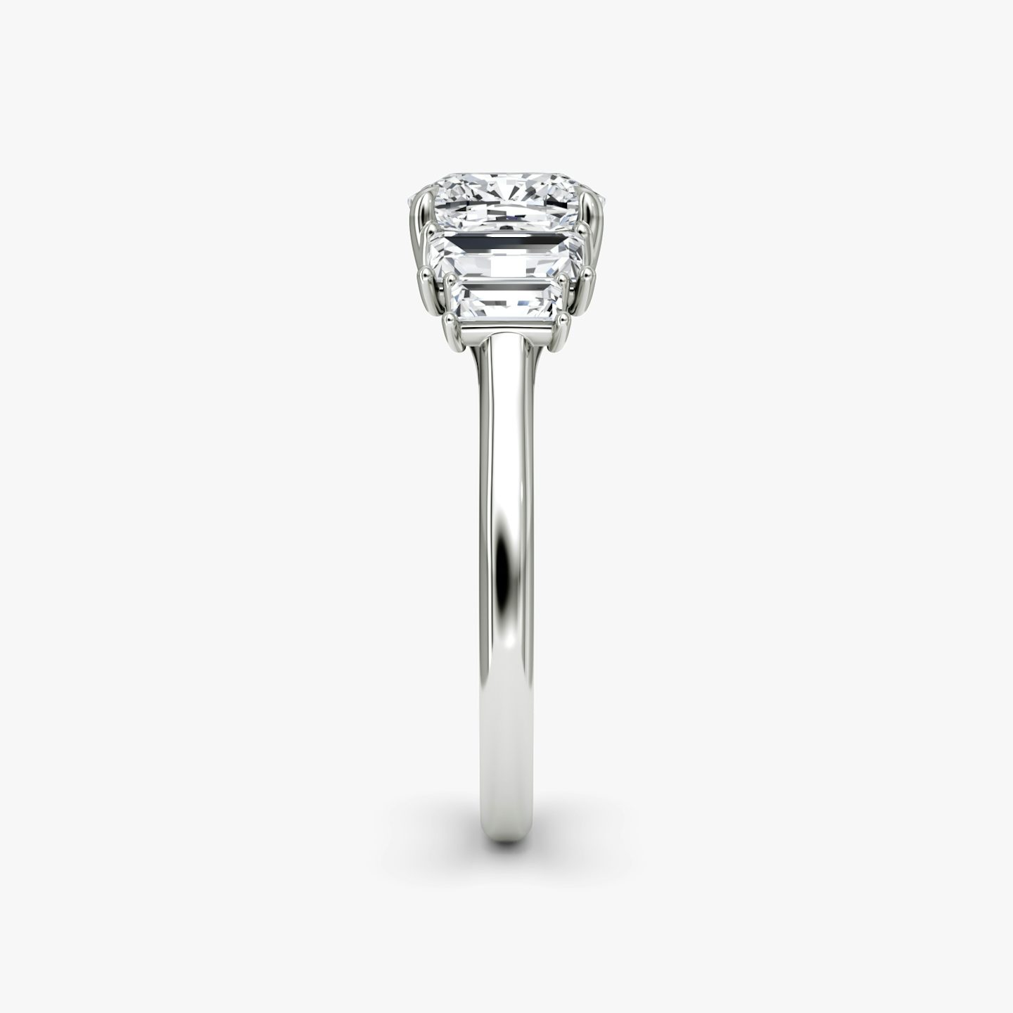 The Five Stone Heirloom | Cushion | 18k | White Gold | bandAccent: Plain | diamondOrientation: vertical | caratWeight: other