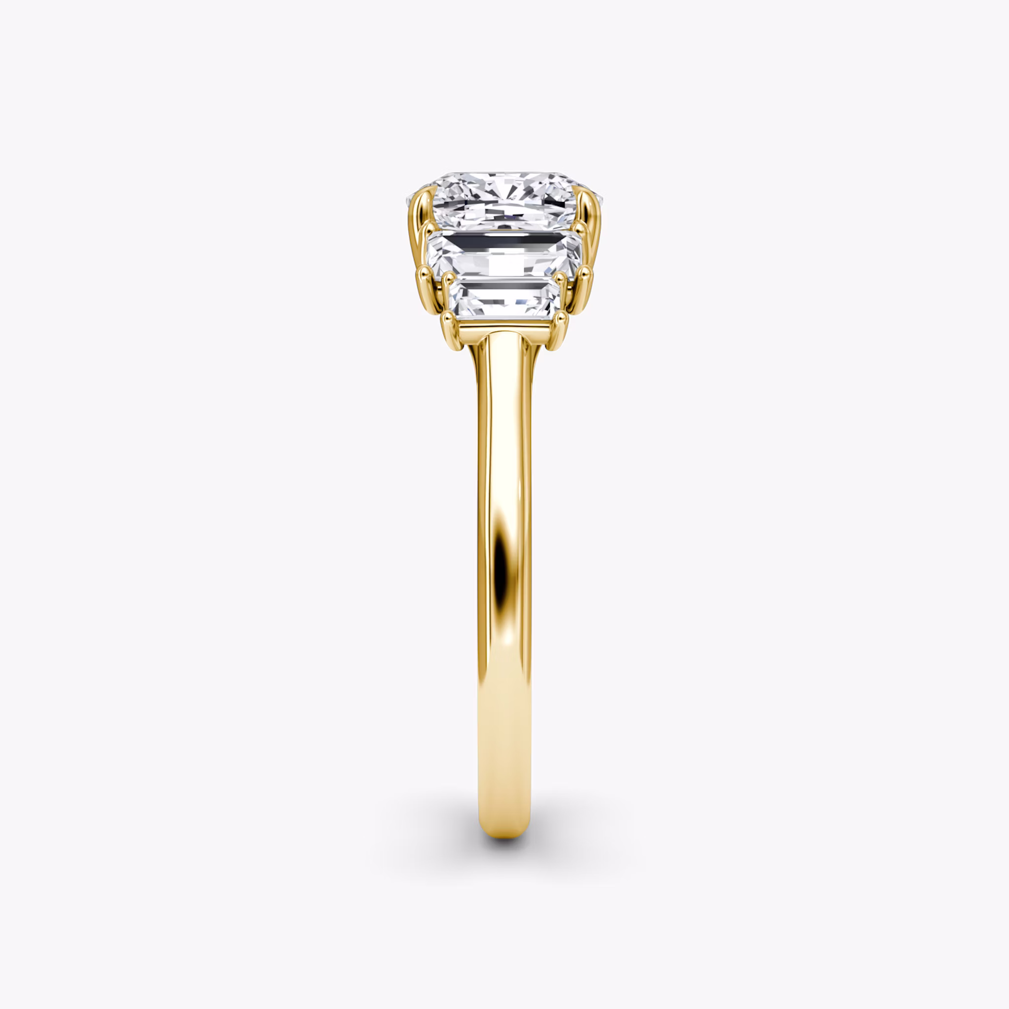 The Five Stone Heirloom | Cushion | 18k | Yellow Gold | bandAccent: Plain | diamondOrientation: vertical | caratWeight: other