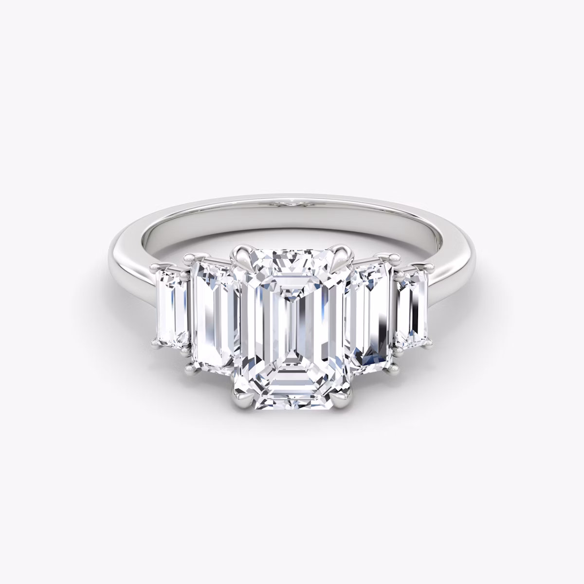 Five stone Emerald Art Deco Ring