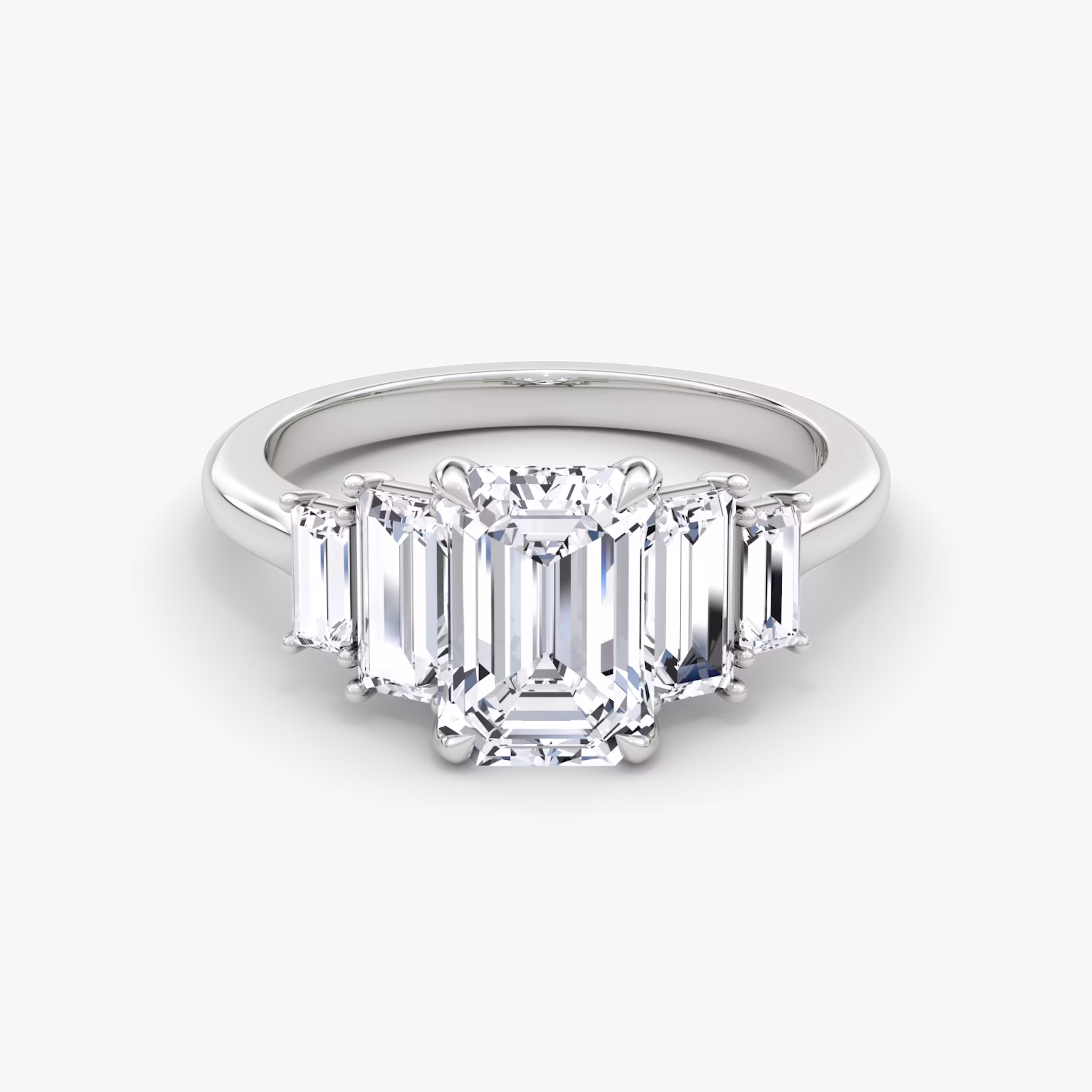 Five stone Emerald Art Deco Ring