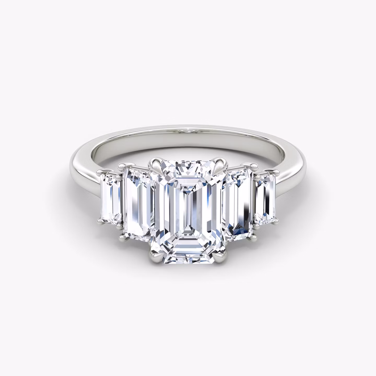 The Five Stone Heirloom Emerald | Platinum