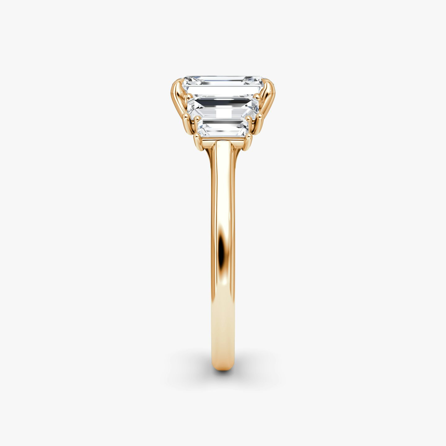 The Five Stone Heirloom | Emerald | 14k | Rose Gold | bandAccent: Plain | diamondOrientation: vertical | caratWeight: other
