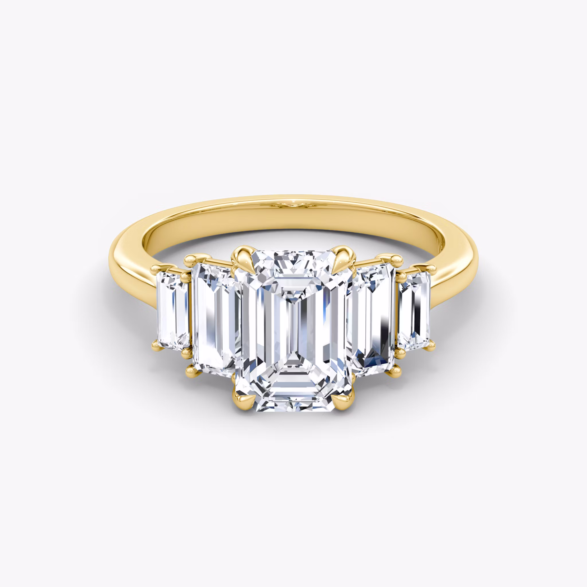 The Five Stone Heirloom Emerald | Yellow Gold