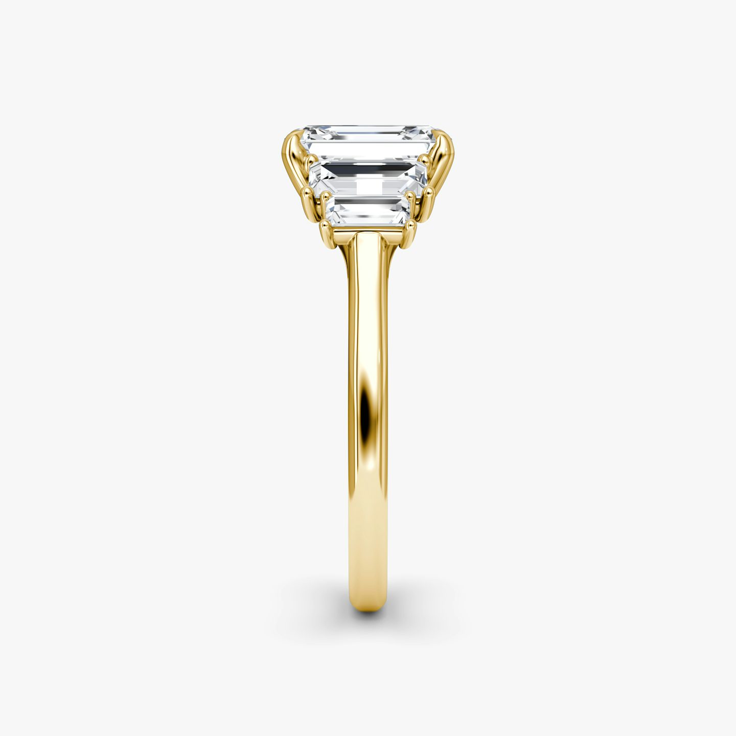 The Five Stone Heirloom | Emerald | 18k | Yellow Gold | bandAccent: Plain | diamondOrientation: vertical | caratWeight: other