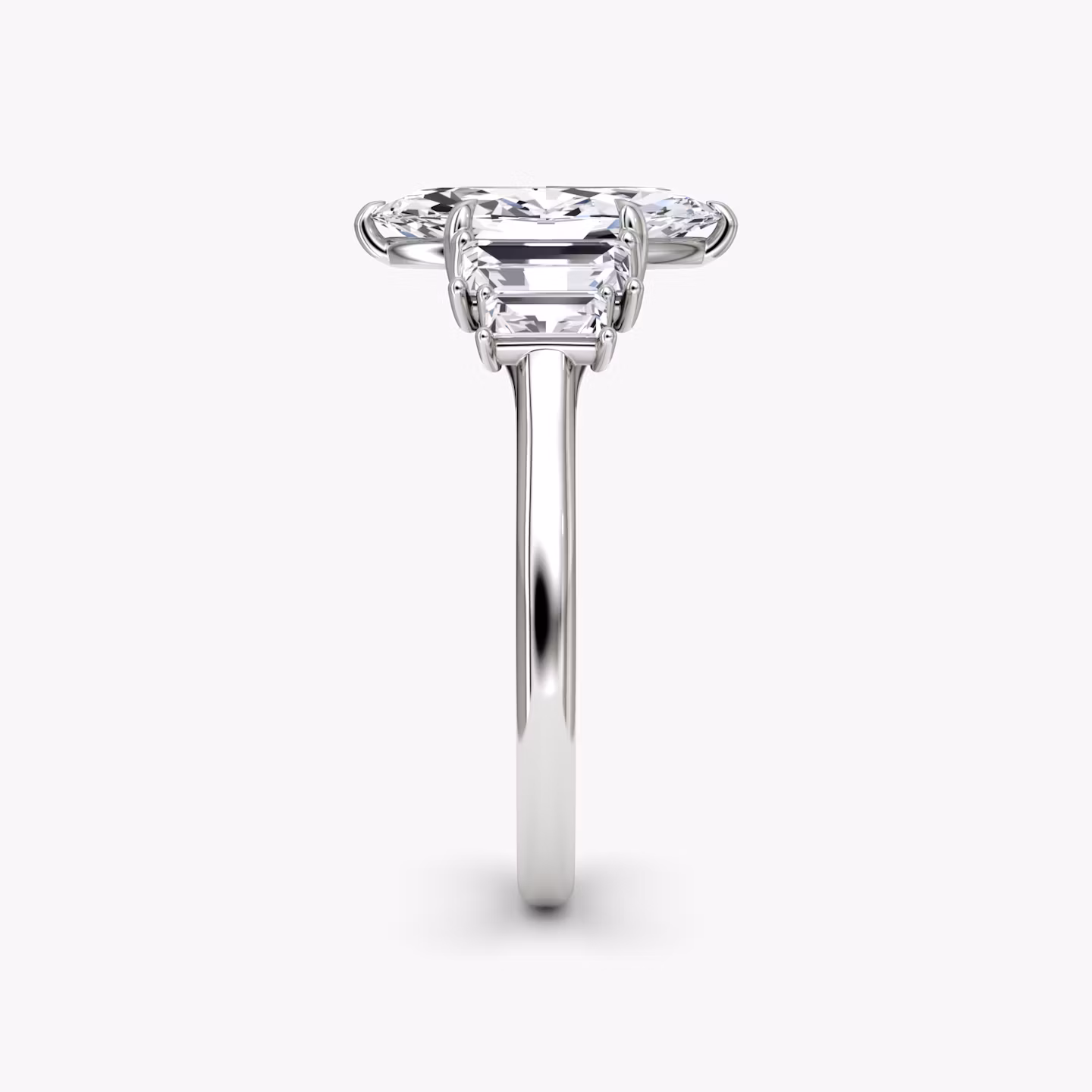 Anillo de compromiso Five Stone Heirloom | Marquise | Platino | bandAccent: Simple | diamondOrientation: vertical | caratWeight: other