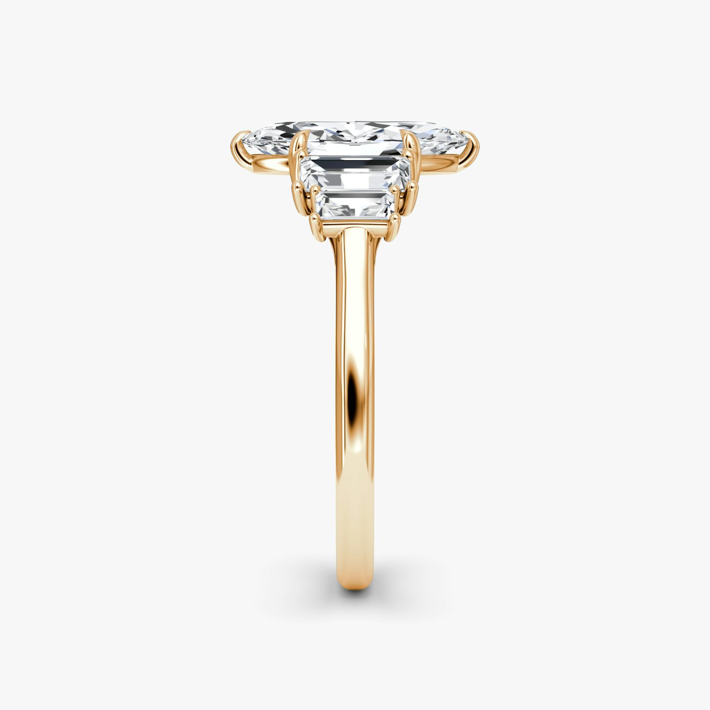 The Five Stone Heirloom | Marquise | 14k | Rose Gold | bandAccent: Plain | diamondOrientation: vertical | caratWeight: other