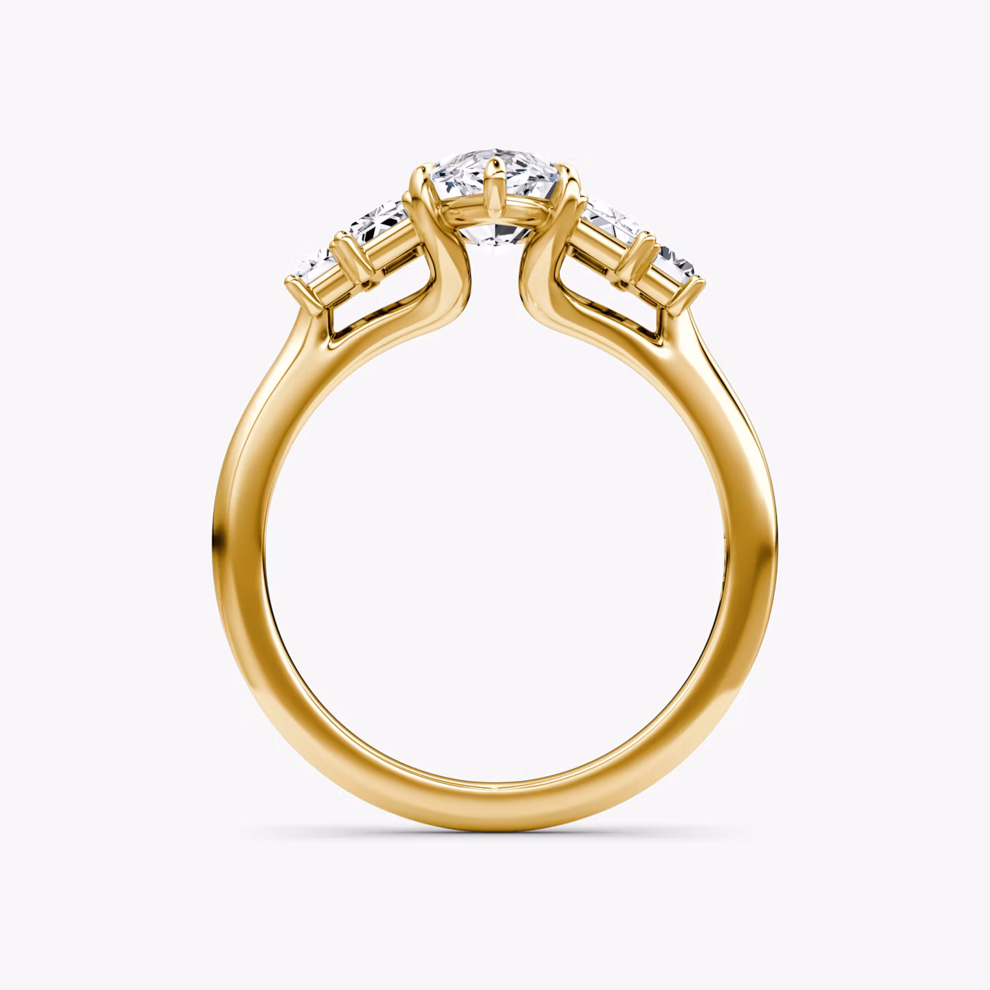 The Five Stone Heirloom | Marquise | 18k | Yellow Gold | bandAccent: Plain | diamondOrientation: vertical | caratWeight: other