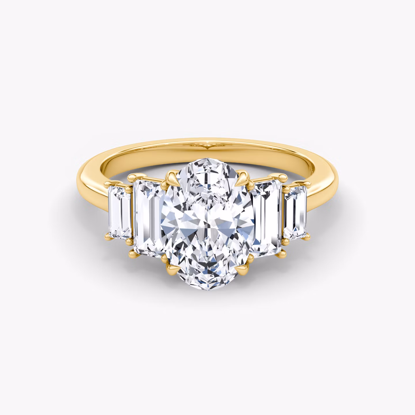 The Five Stone Heirloom Oval | Yellow Gold