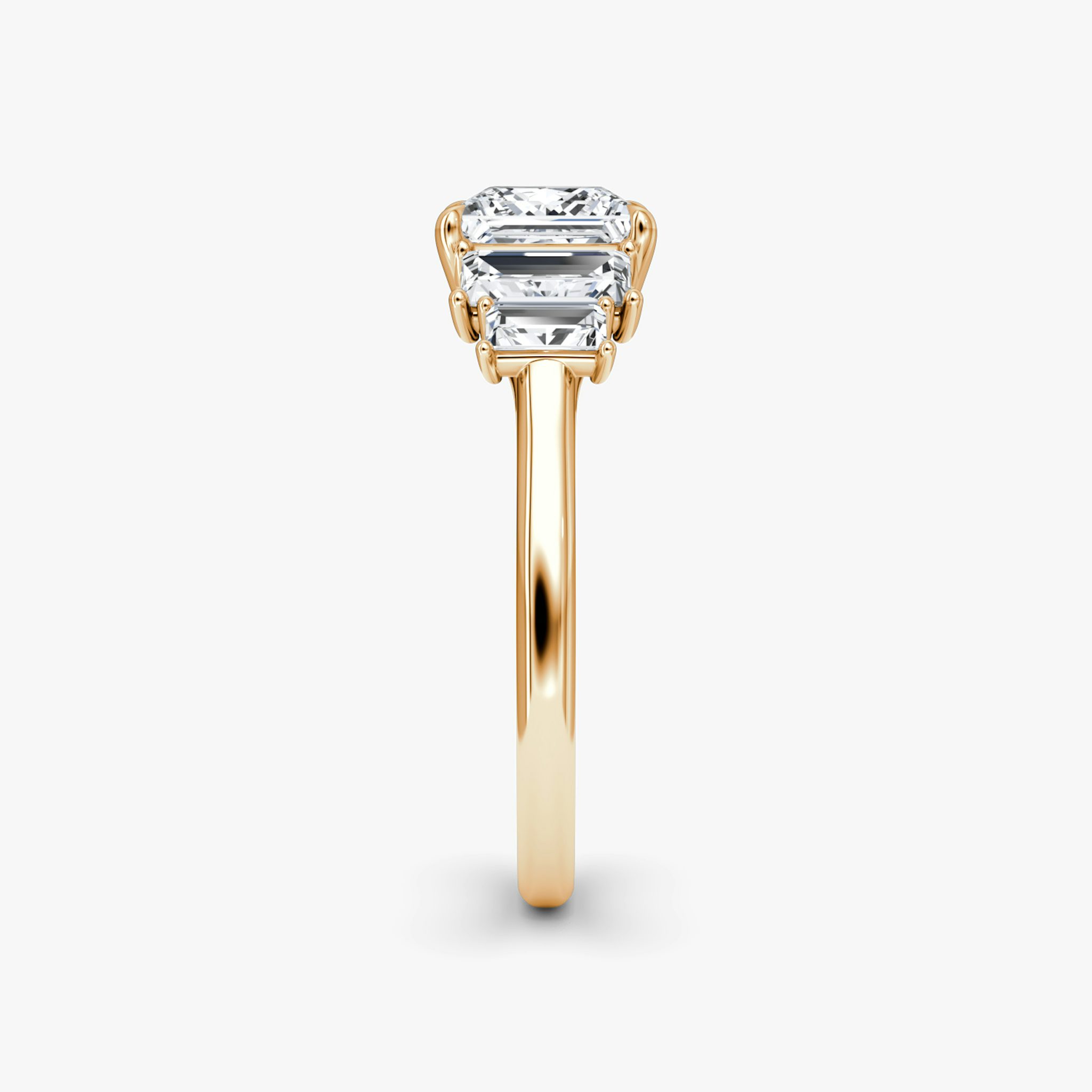 The Five Stone Heirloom | Princess | 14k | Rose Gold | bandAccent: Plain | diamondOrientation: vertical | caratWeight: other