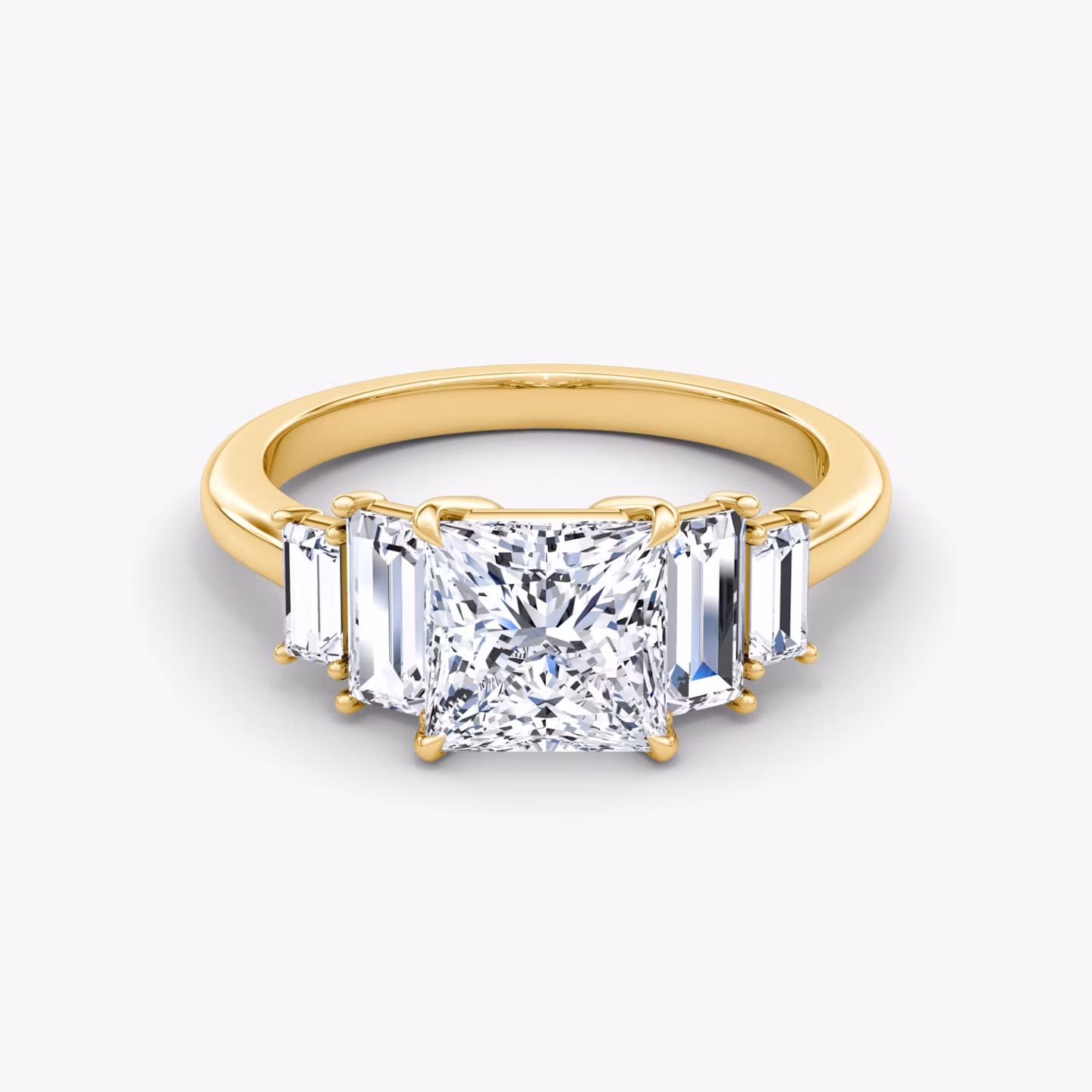 The Five Stone Heirloom Princess | Yellow Gold