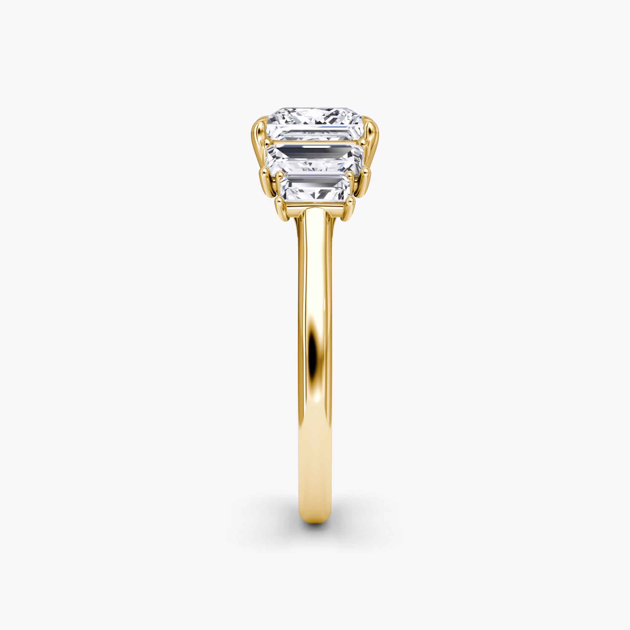 The Five Stone Heirloom | Princess | 18k | Yellow Gold | bandAccent: Plain | diamondOrientation: vertical | caratWeight: other
