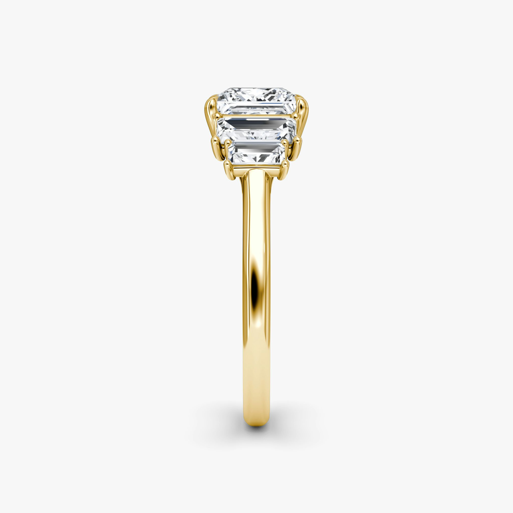The Five Stone Heirloom | Princess | 18k | Yellow Gold | bandAccent: Plain | diamondOrientation: vertical | caratWeight: other