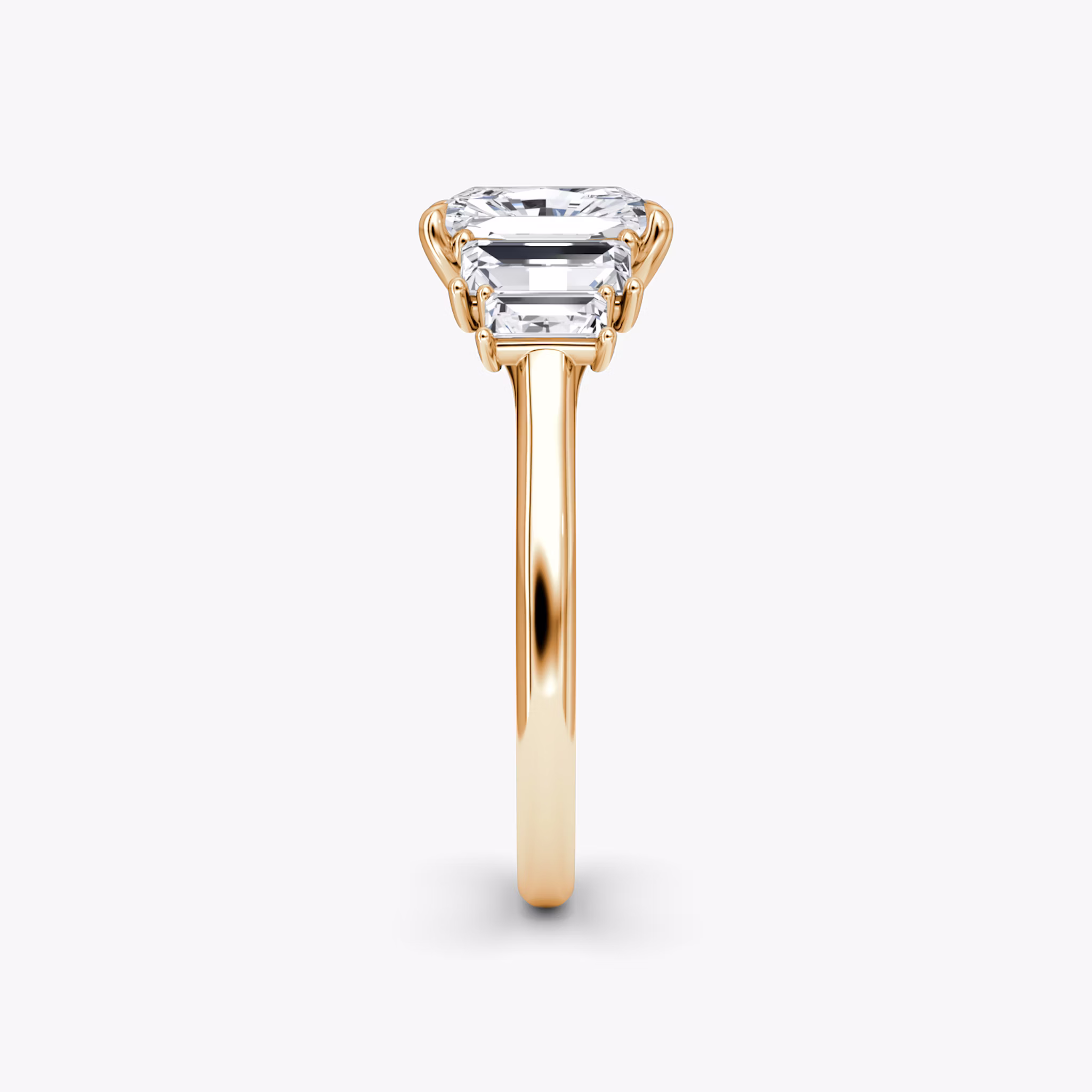 The Five Stone Heirloom | Radiant | 14k | Rose Gold | bandAccent: Plain | diamondOrientation: vertical | caratWeight: other