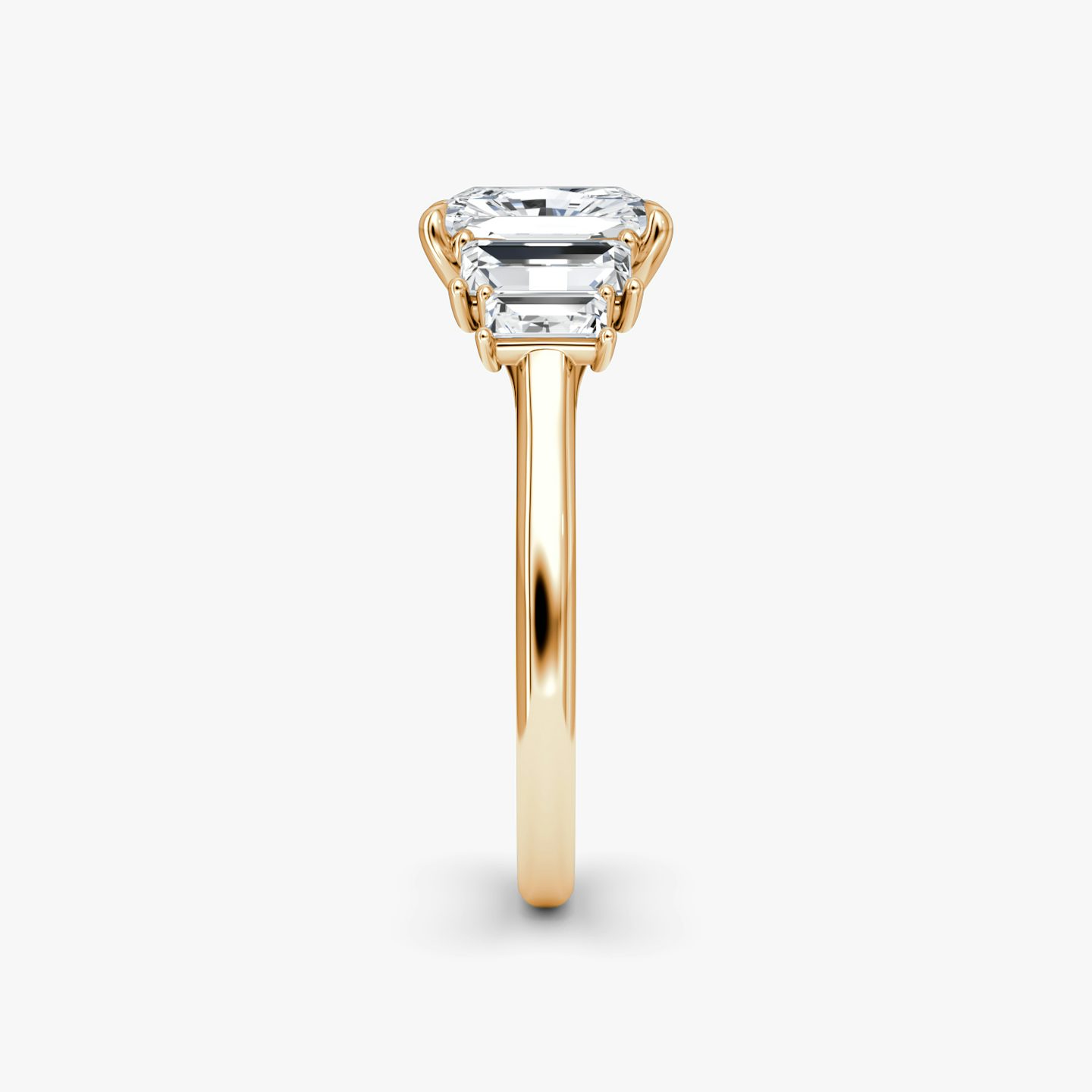 The Five Stone Heirloom | Radiant | 14k | Rose Gold | bandAccent: Plain | diamondOrientation: vertical | caratWeight: other