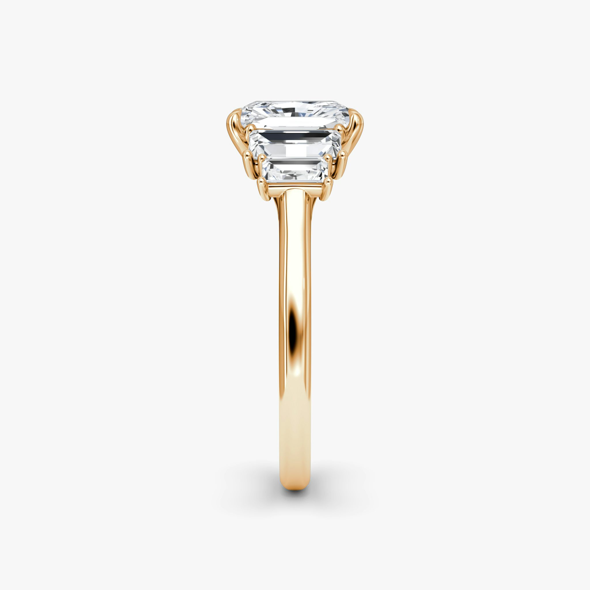 The Five Stone Heirloom | Radiant | 14k | Rose Gold | bandAccent: Plain | diamondOrientation: vertical | caratWeight: other