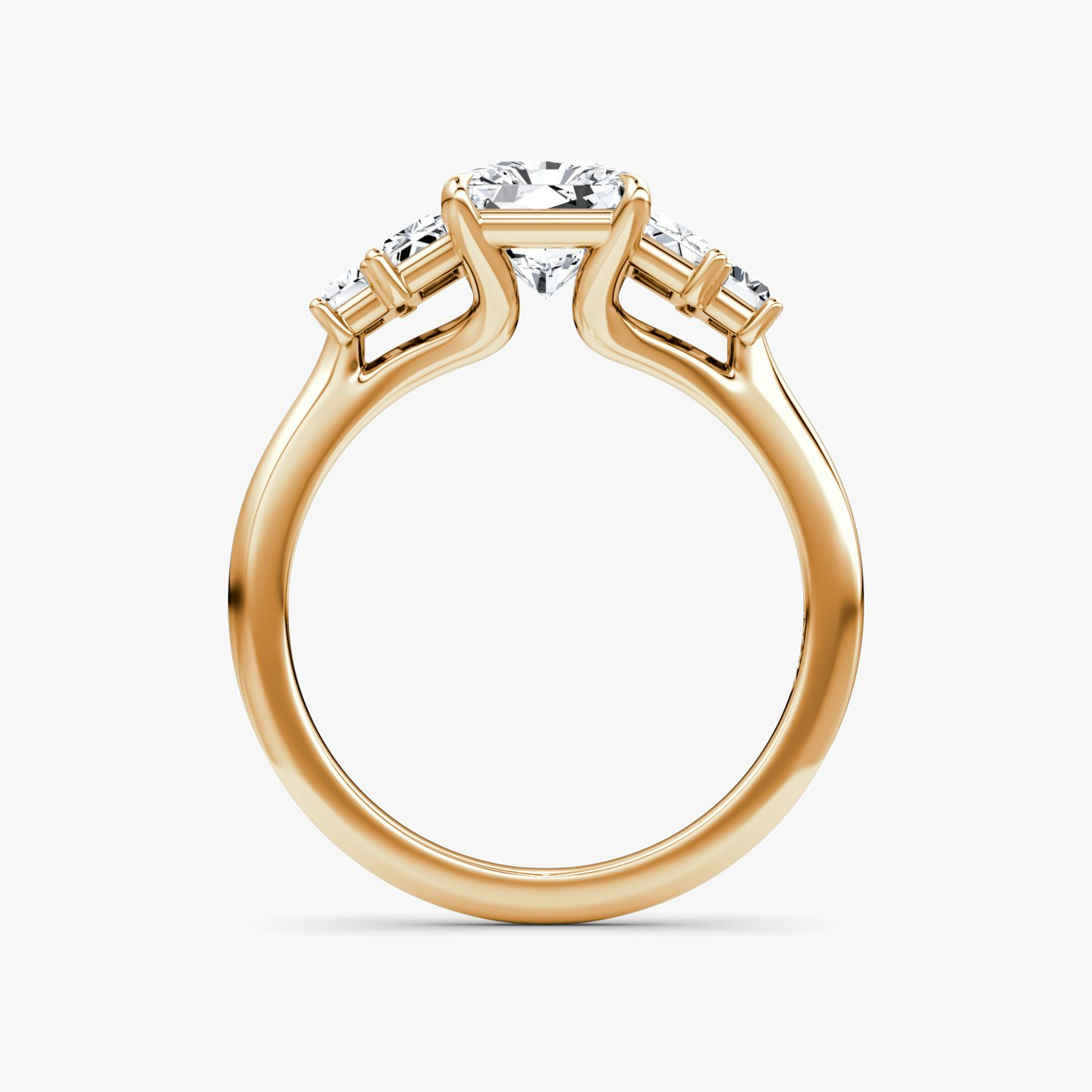 The Five Stone Heirloom | Radiant | 14k | Rose Gold | bandAccent: Plain | diamondOrientation: vertical | caratWeight: other
