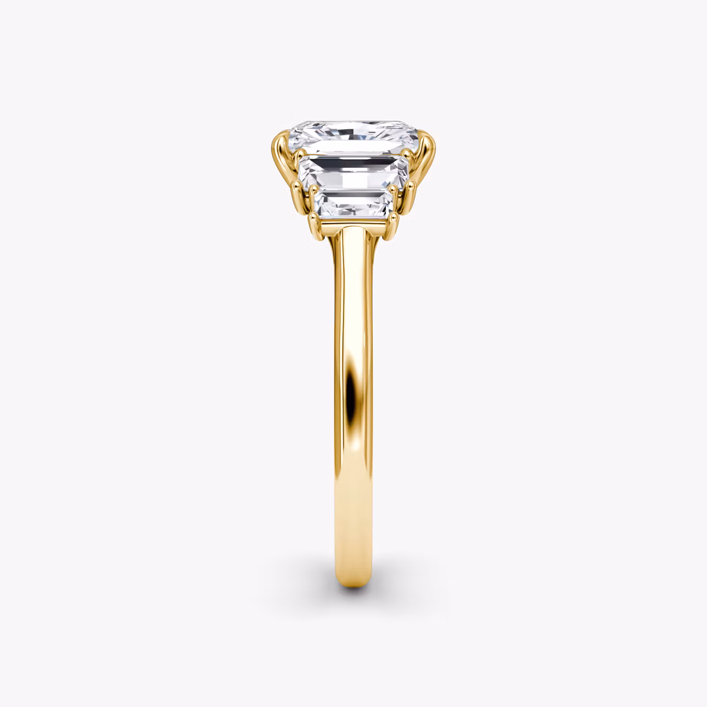The Five Stone Heirloom | Radiant | 18k | Yellow Gold | bandAccent: Plain | diamondOrientation: vertical | caratWeight: other