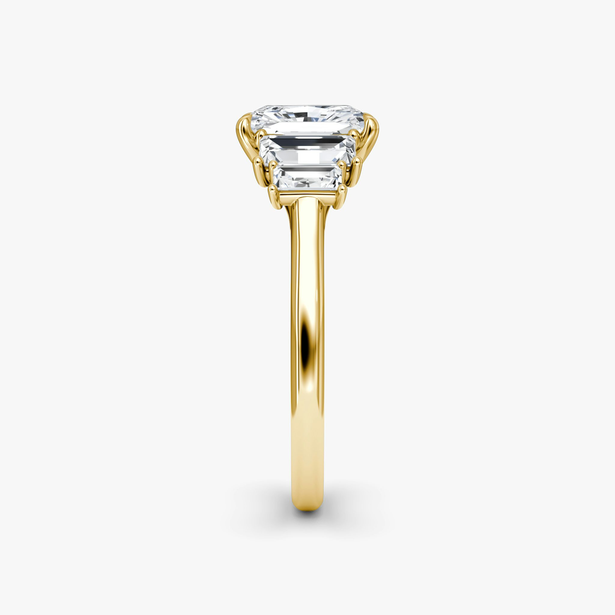 The Five Stone Heirloom | Radiant | 18k | Yellow Gold | bandAccent: Plain | diamondOrientation: vertical | caratWeight: other