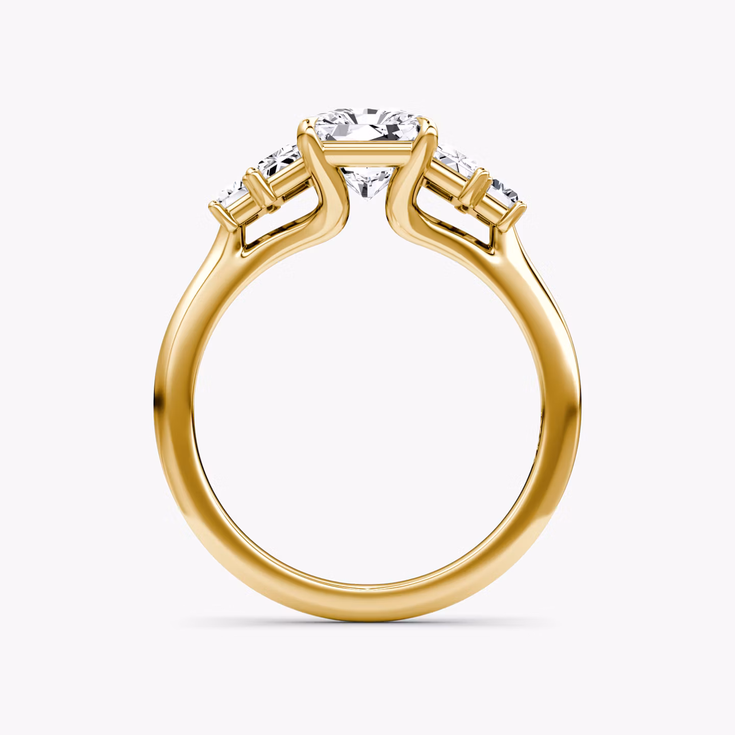 The Five Stone Heirloom | Radiant | 18k | Yellow Gold | bandAccent: Plain | diamondOrientation: vertical | caratWeight: other